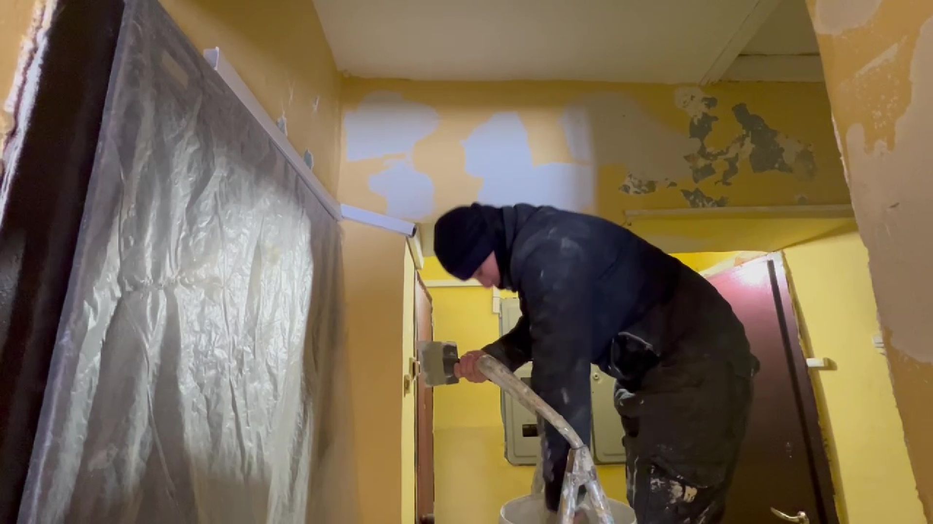 Реутов, ЖКХ, ремонт подъезда, штукатурка, краска,