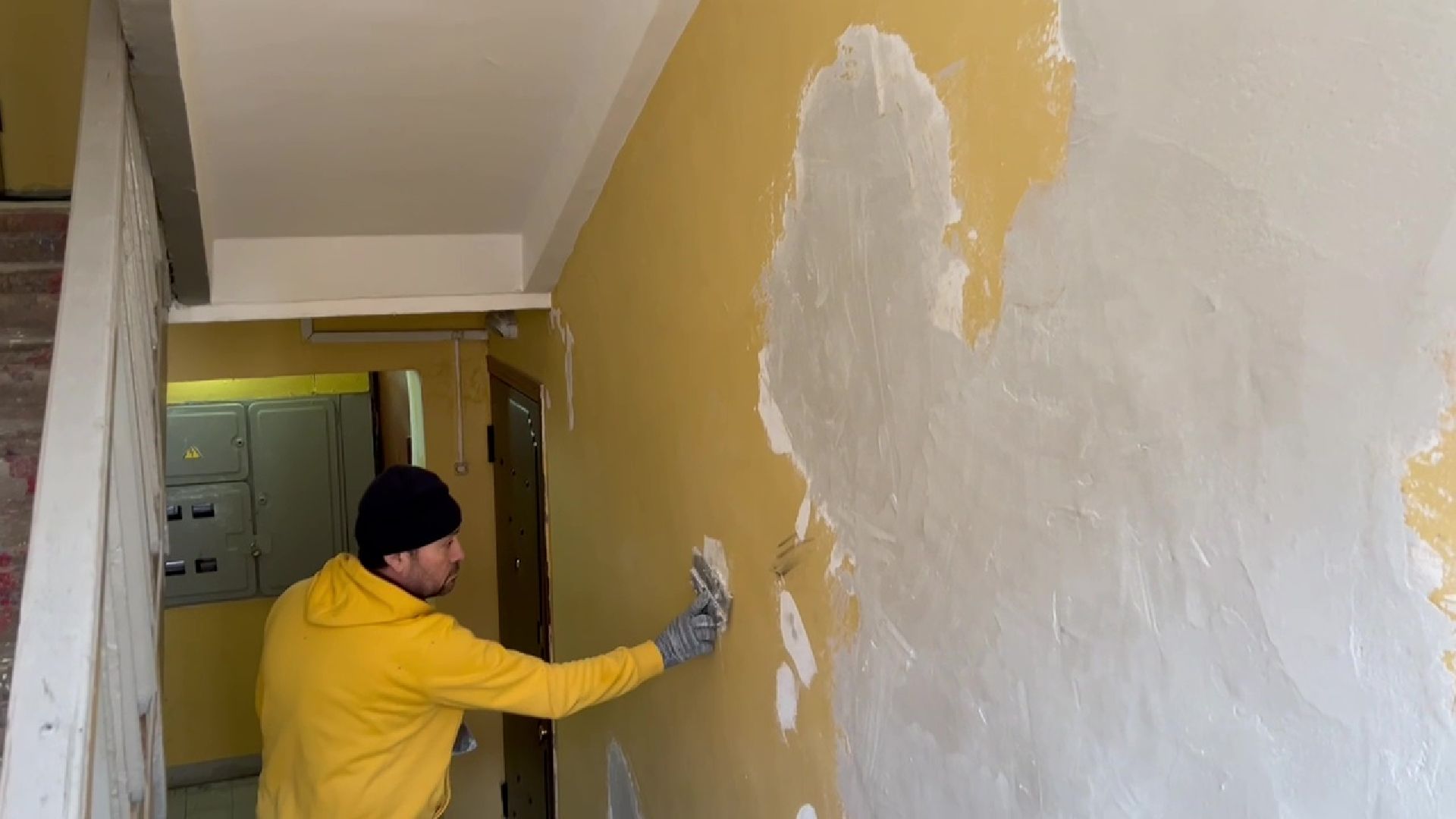 Реутов, ЖКХ, ремонт подъезда, штукатурка, краска,