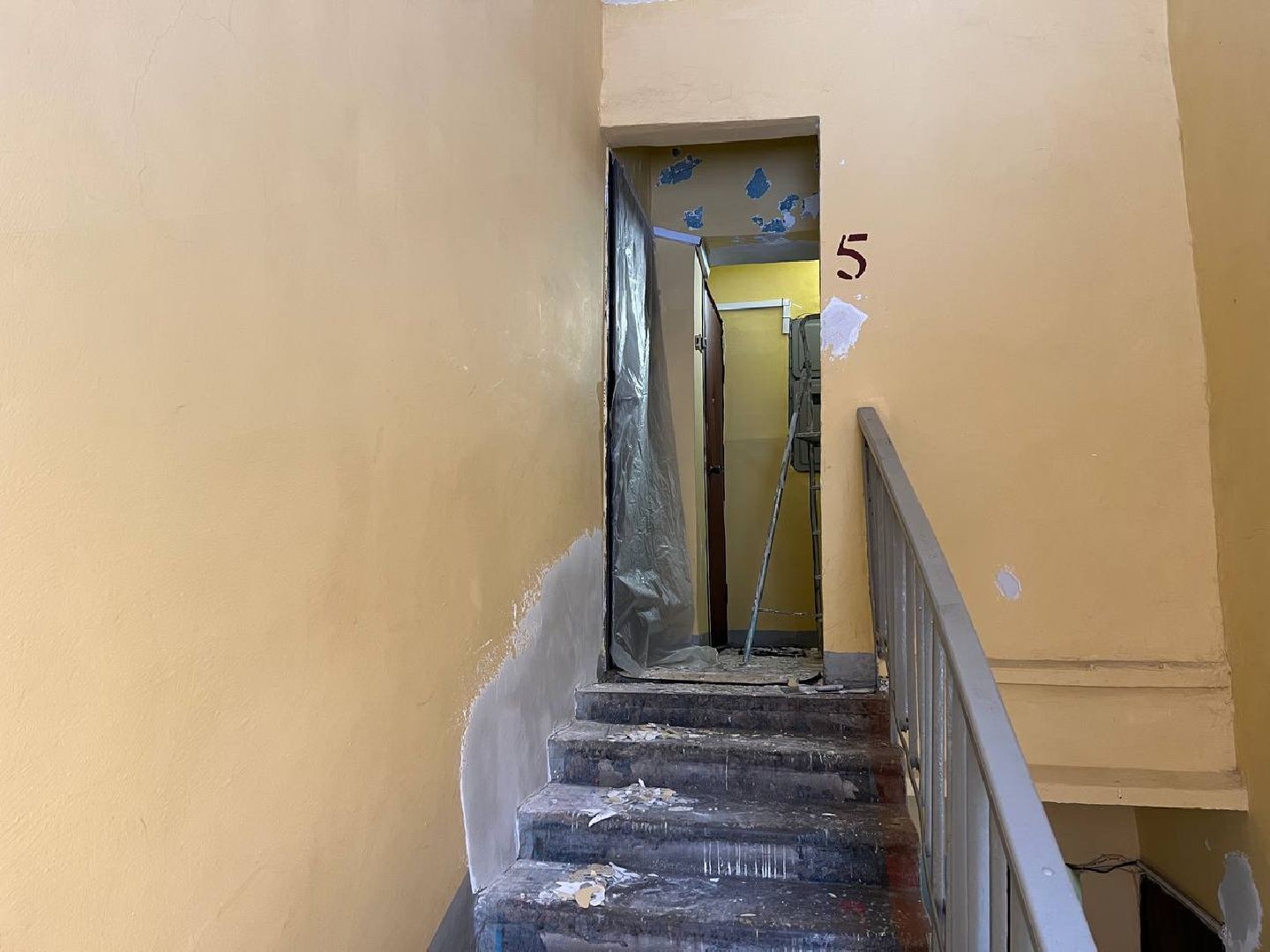 Реутов, ЖКХ, ремонт подъезда, штукатурка, краска,