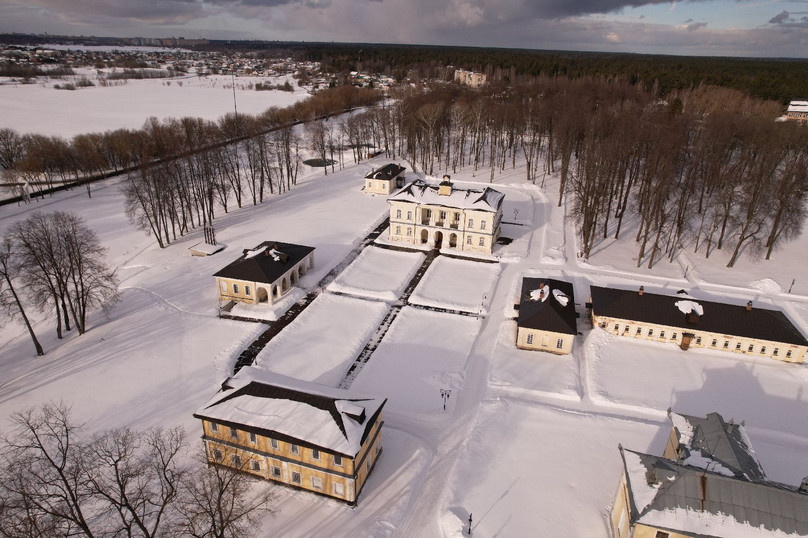 видео с коптера, лосино-петровский, культура, усадьба,