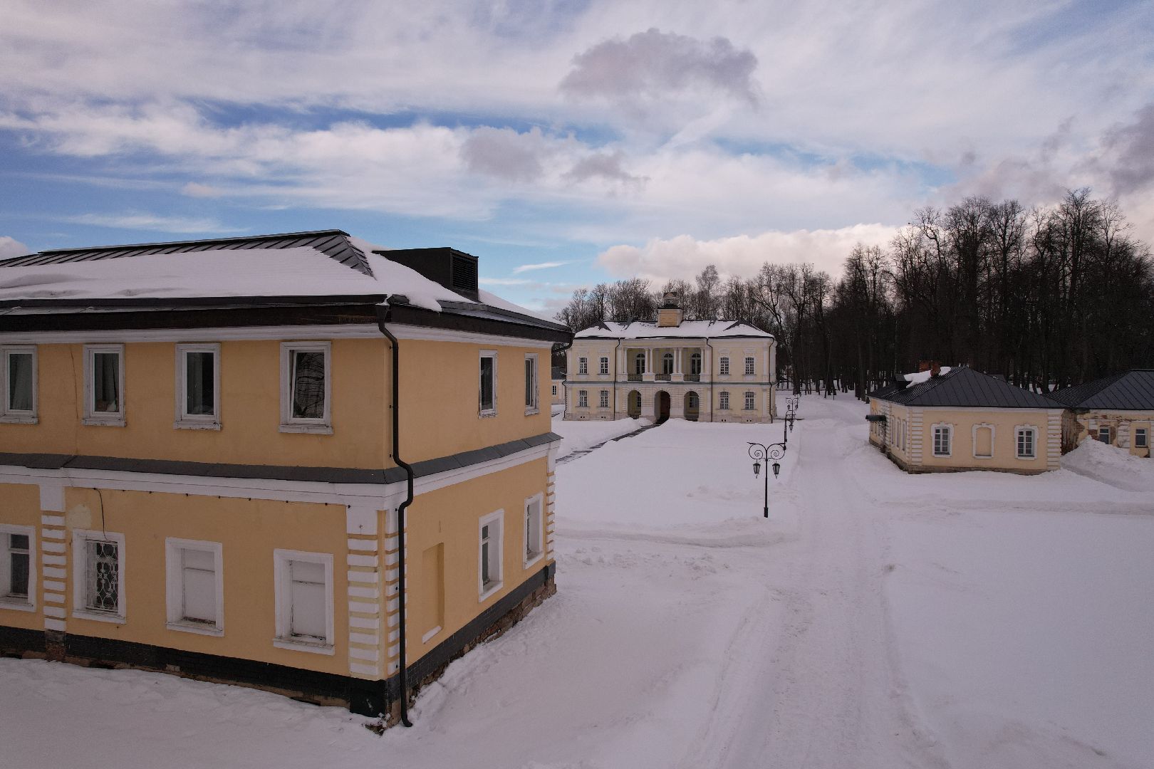 видео с коптера, лосино-петровский, культура, усадьба,