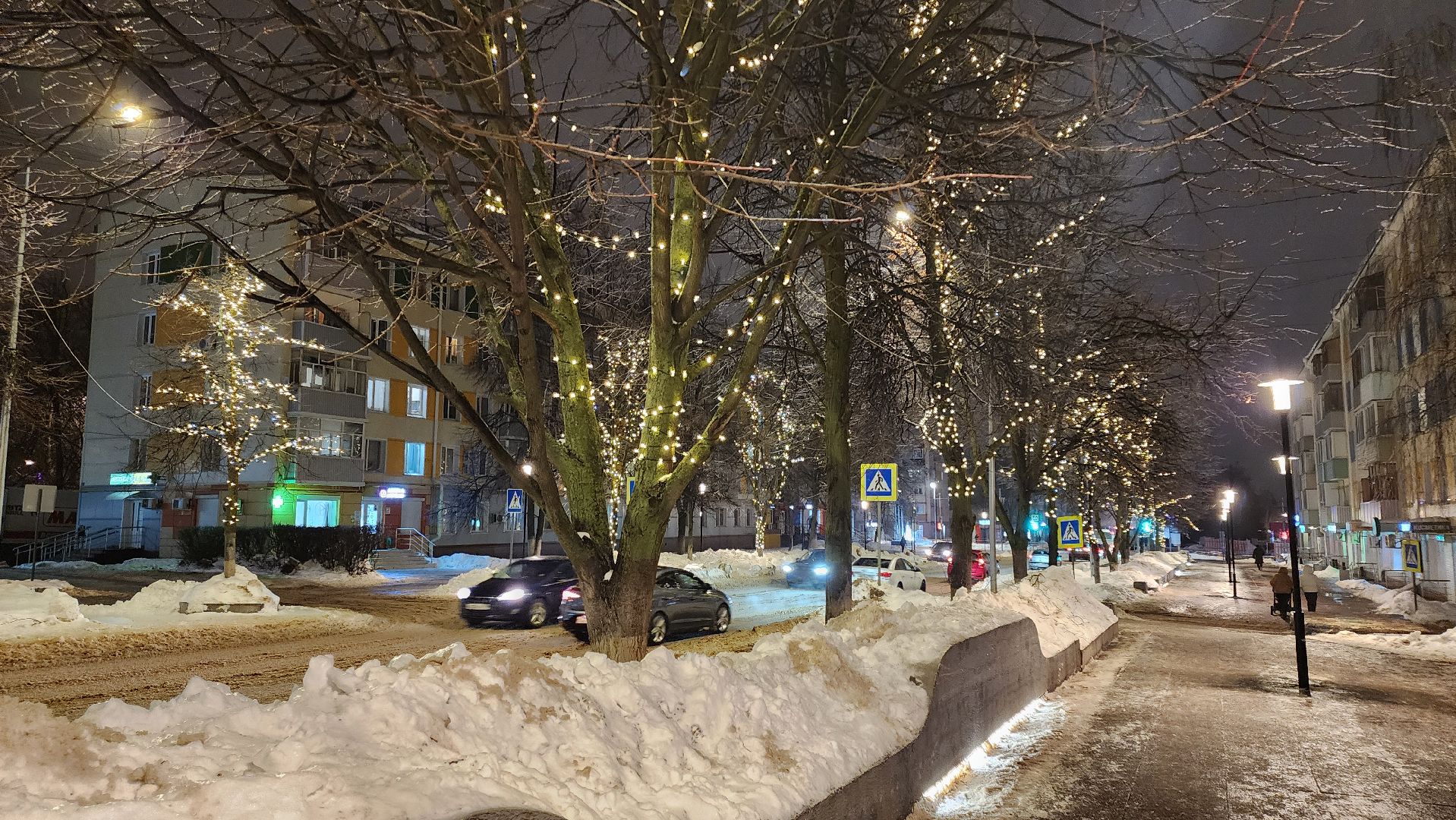 кашира, садовая, гирлянды, иллюминация, благоустойство, фонари,