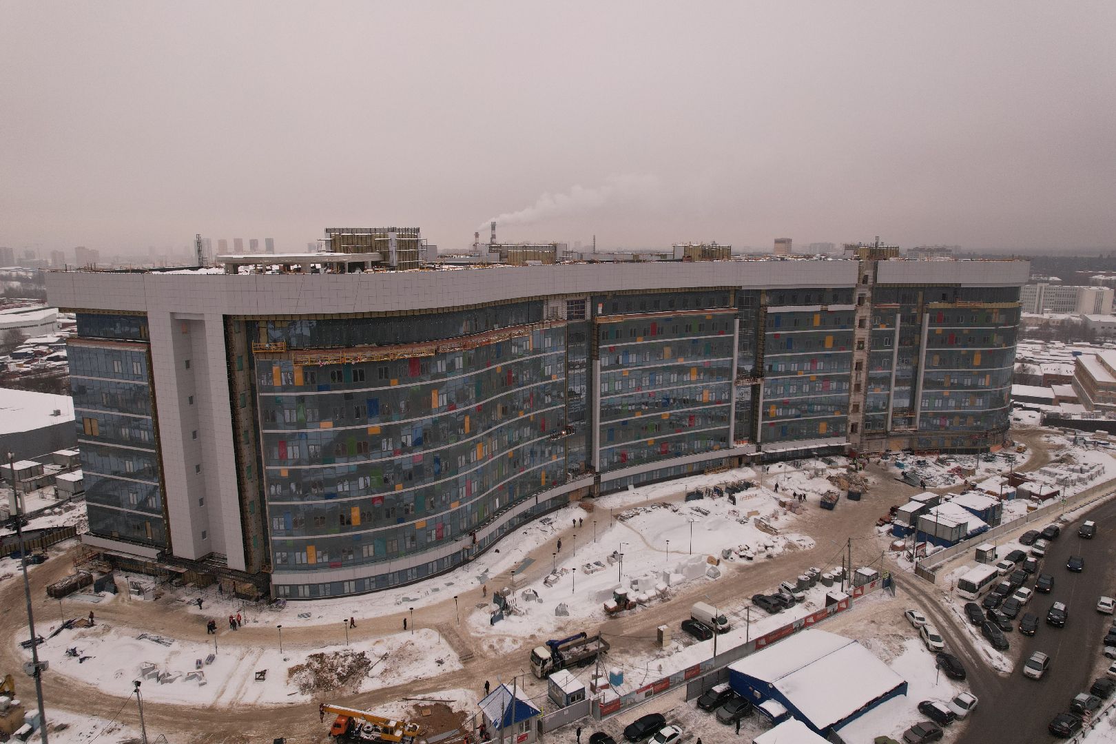 видео с коптера, красногорск, дороги, строительство,