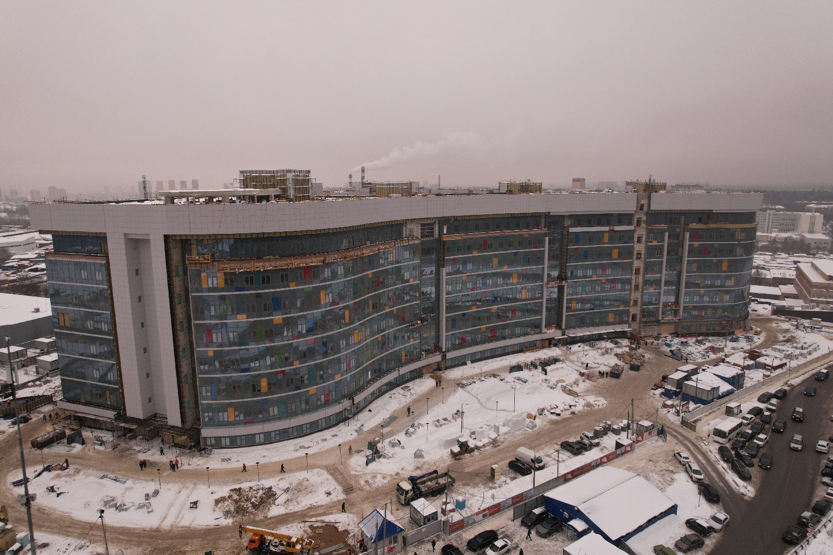 видео с коптера, красногорск, дороги, строительство,