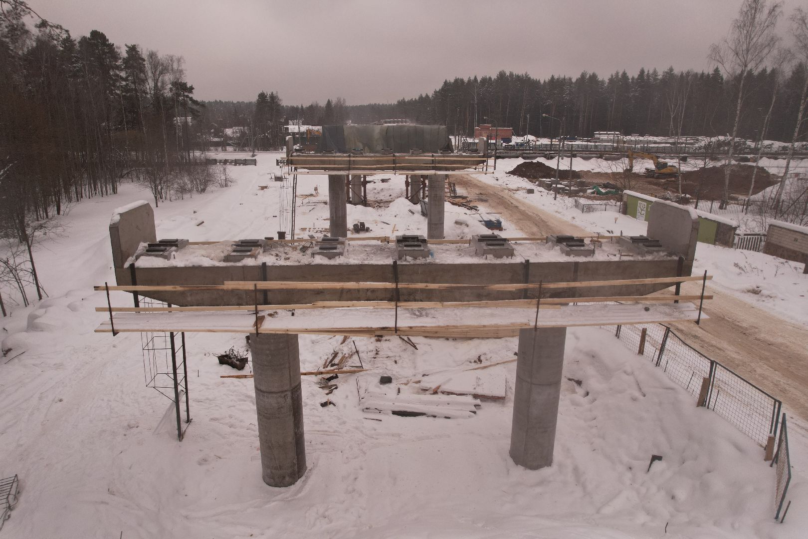 видео с коптера, путепровод,