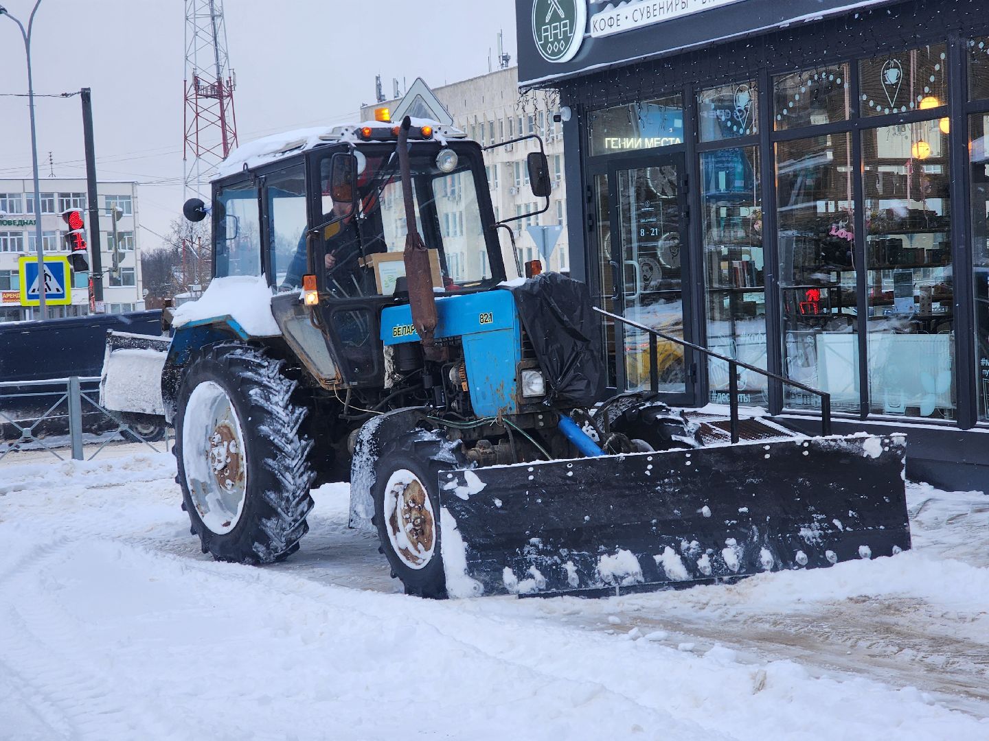 снегопад, уборка снега, коммунальная техника, коммунальщики, руза, рузский городской округ, московская область,