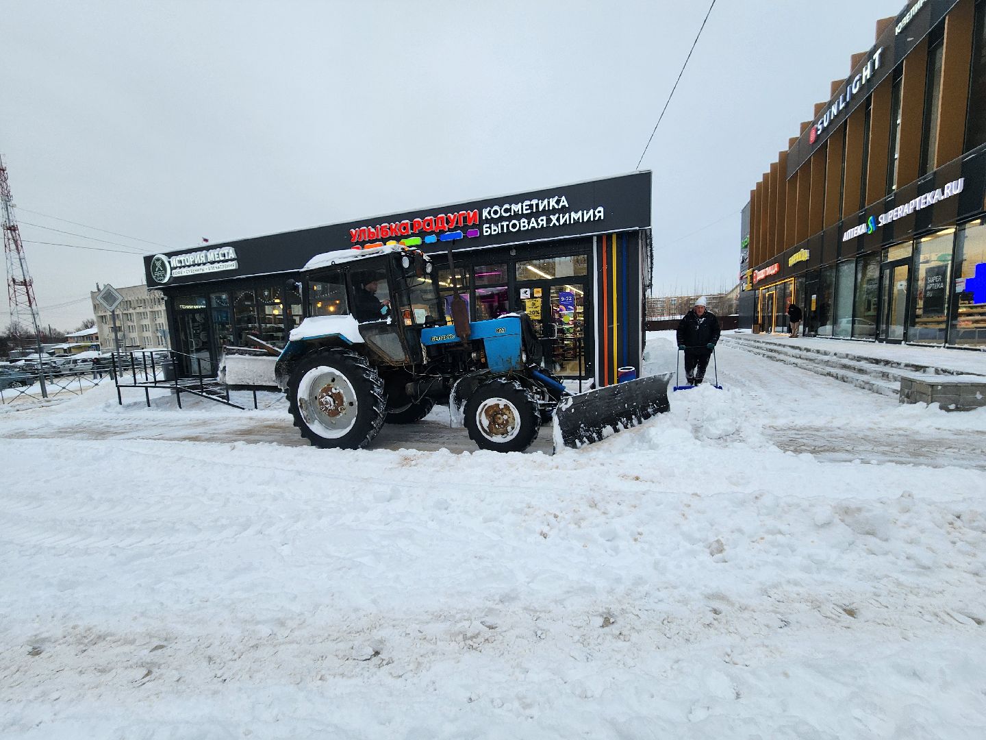 снегопад, уборка снега, коммунальная техника, коммунальщики, руза, рузский городской округ, московская область,