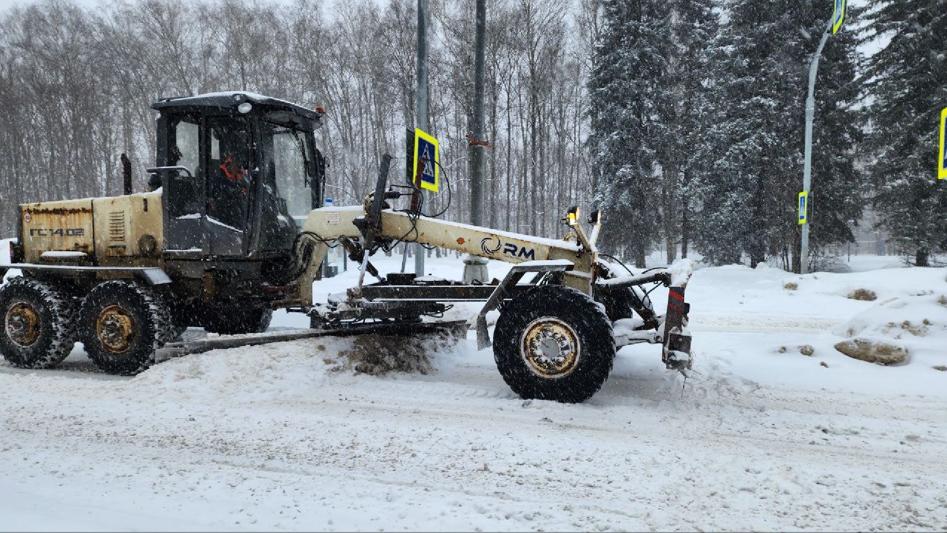 пущино, благоустойство, снег, снегопад, автомобили,