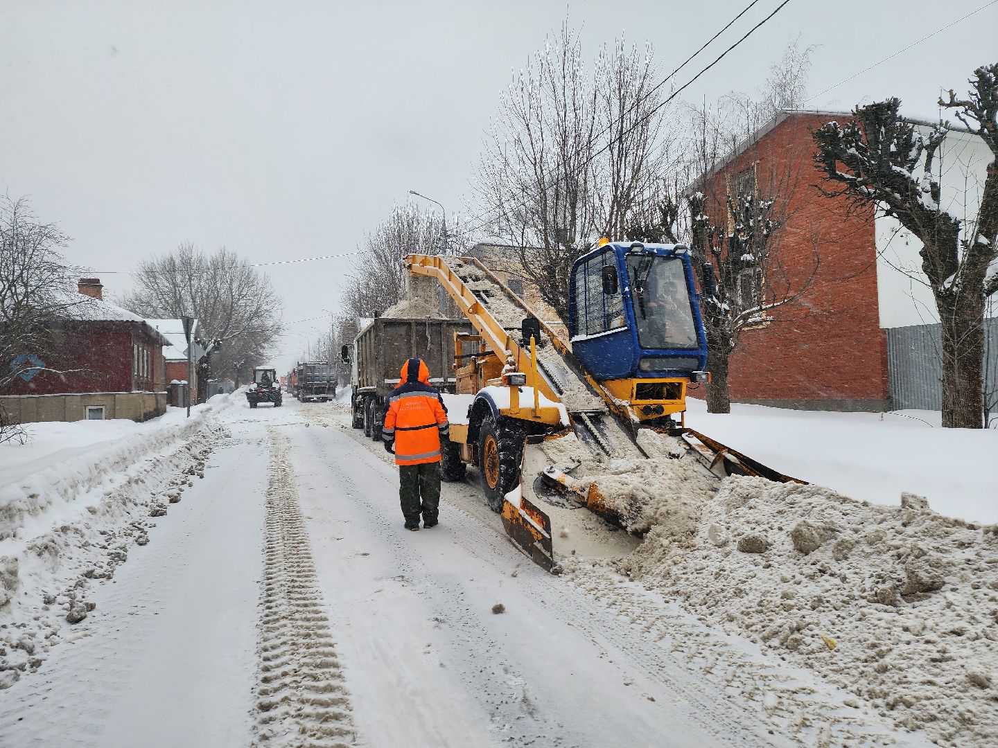 серпухов, подмосковья, уборка снега, комбинат благоустройства,