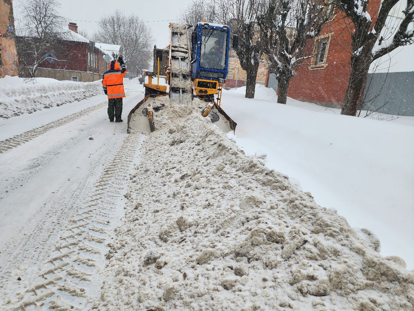 серпухов, подмосковья, уборка снега, комбинат благоустройства,