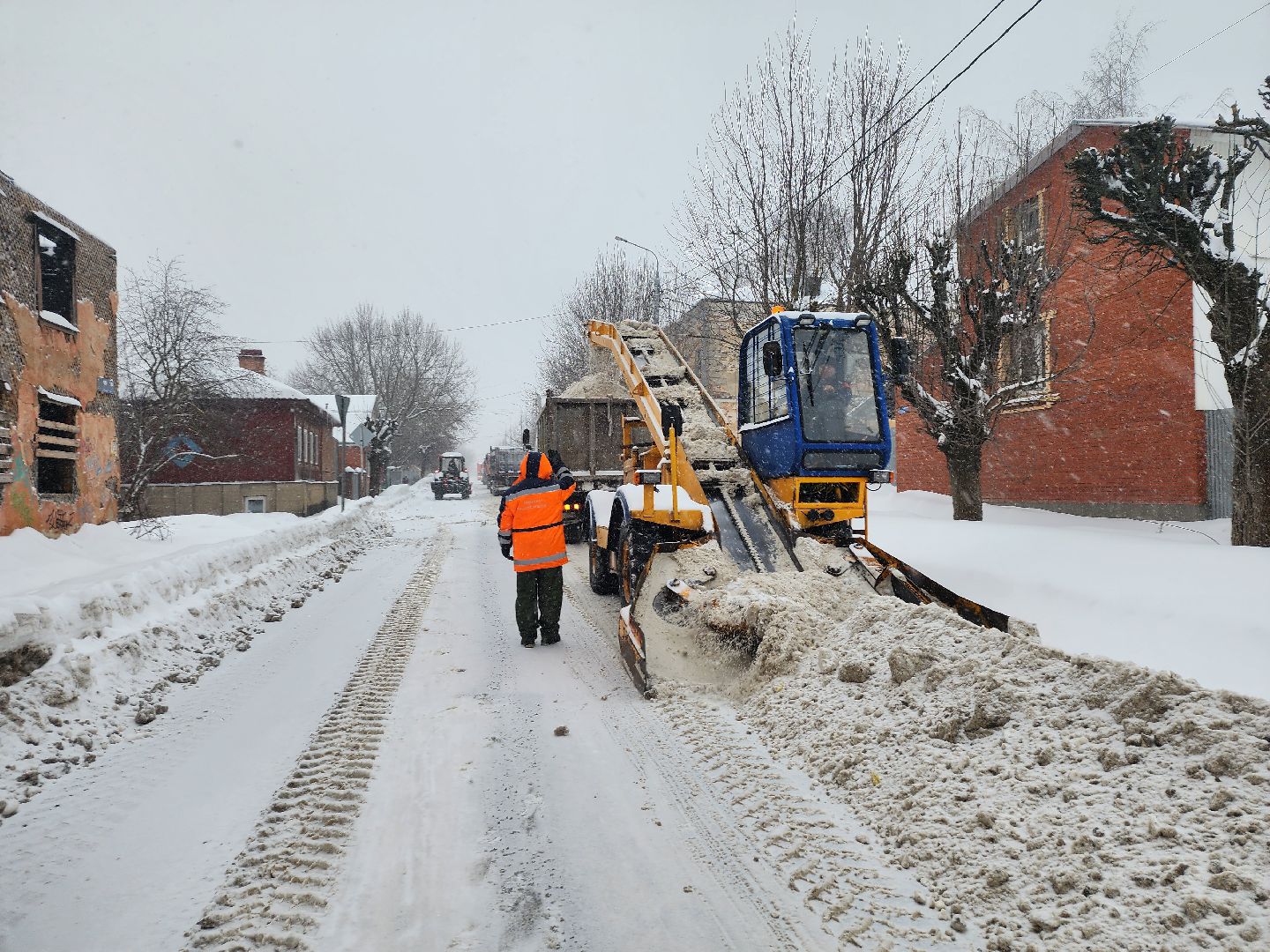 серпухов, подмосковья, уборка снега, комбинат благоустройства,