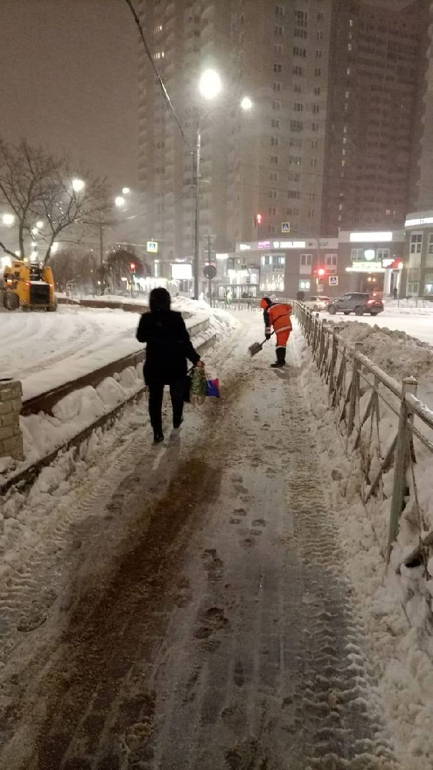 пушкино, снегопад, уборка снега, жкх,