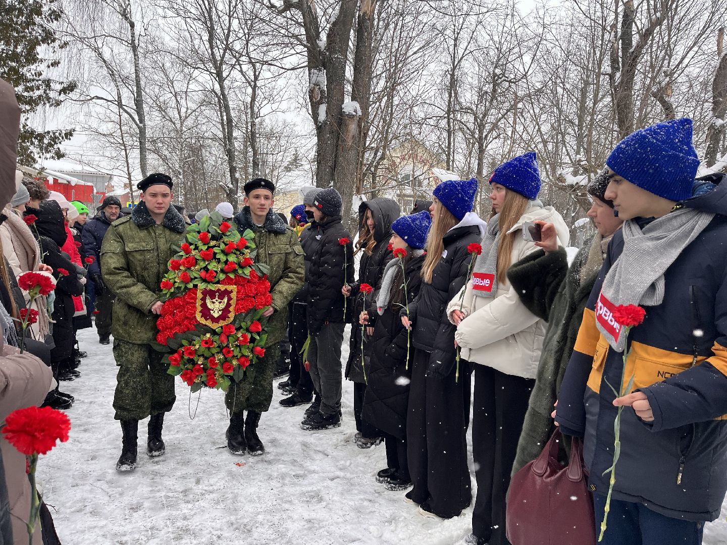 Шаховская, митинг, воины,