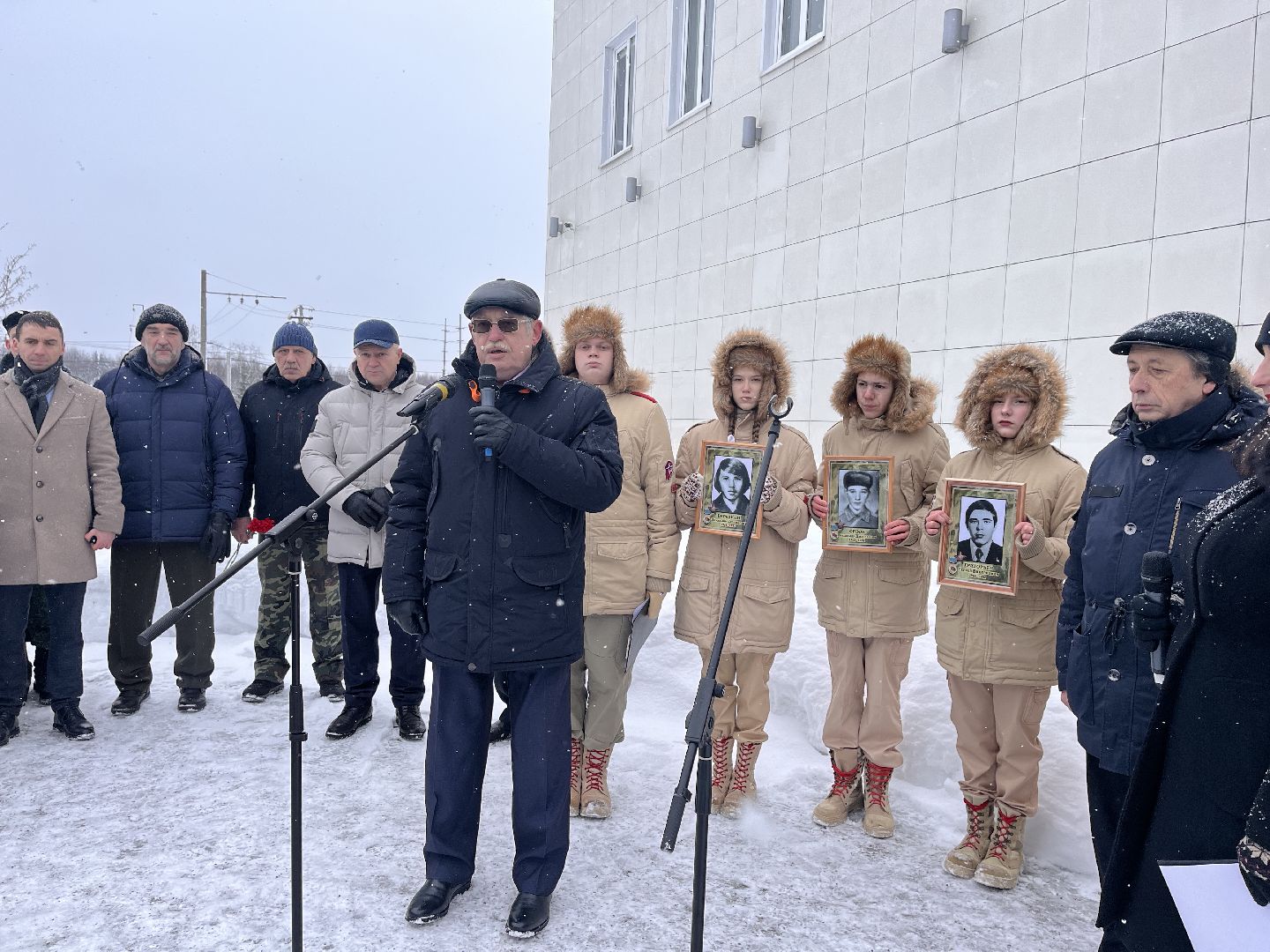 Шаховская, митинг, воины,