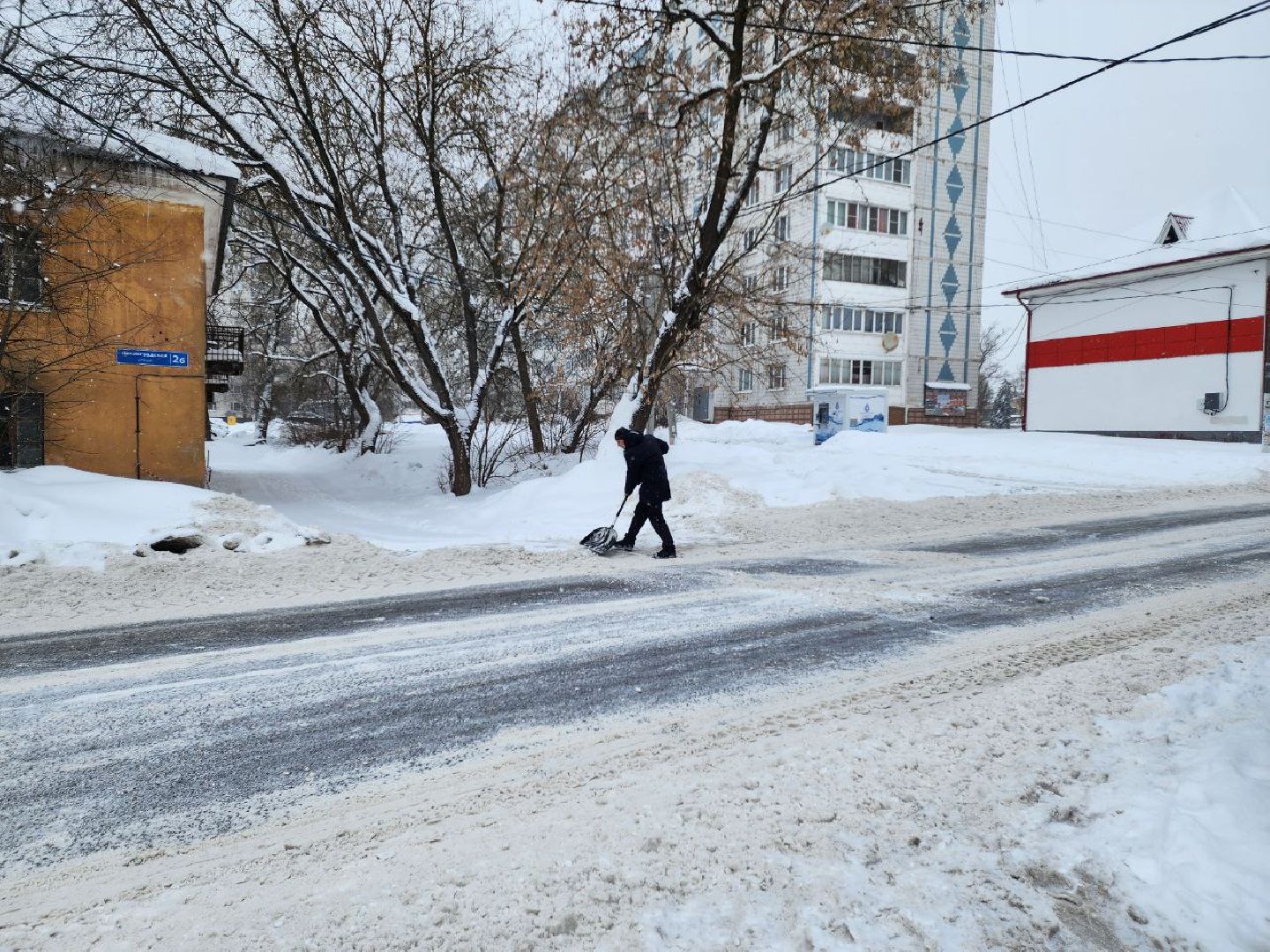 Солнечногорск, уборка территорий, уборка снега и наледи, Снегопад, коммунальная служба,