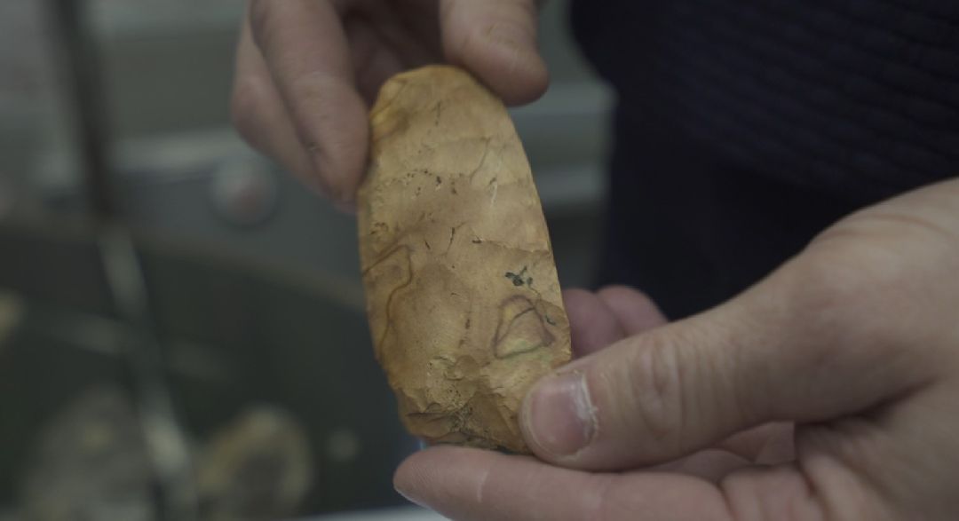 Домодедово, поисковики, артефакт, орудие каменного века