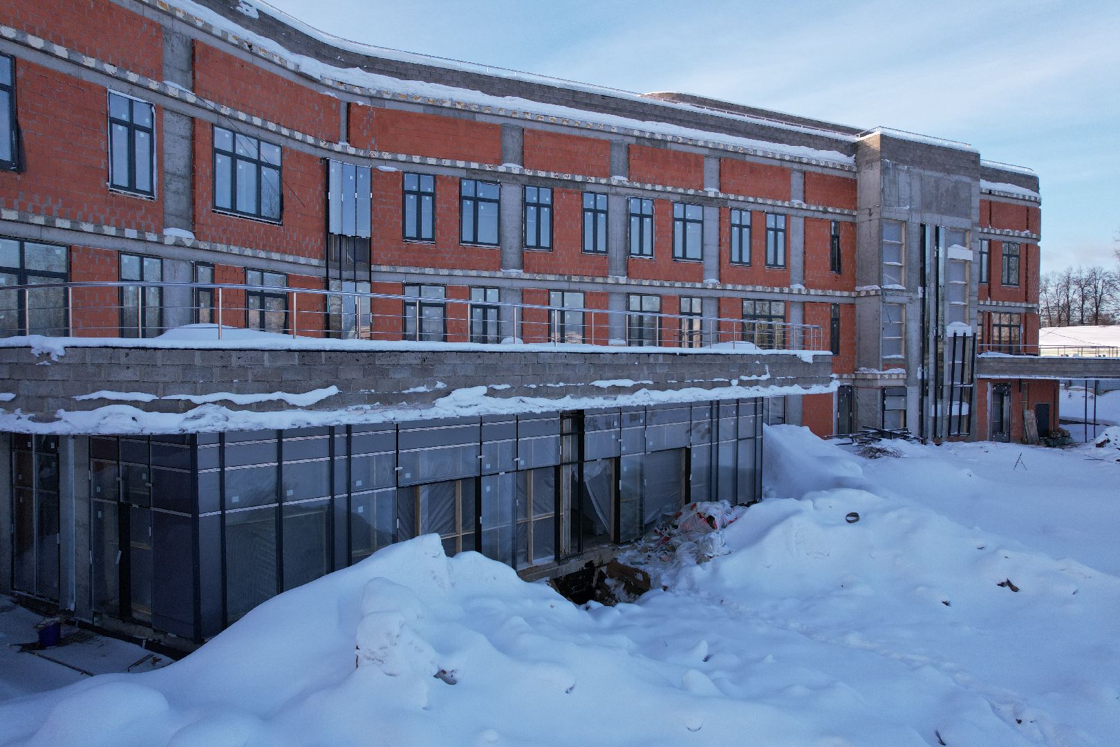 видео с коптера, больница,