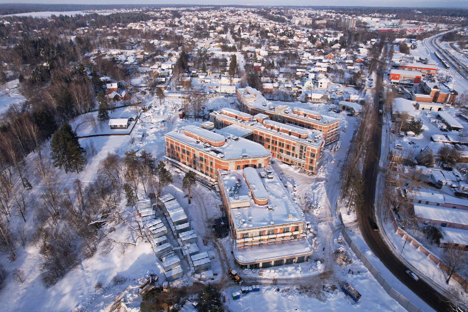 видео с коптера, больница,