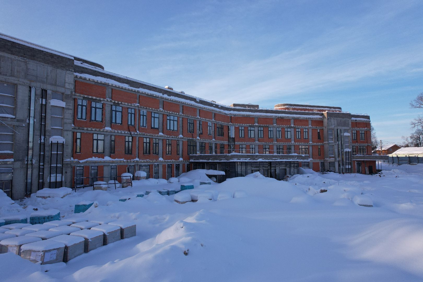 видео с коптера, больница,