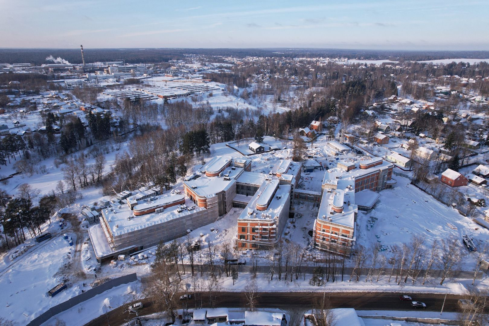 видео с коптера, больница,