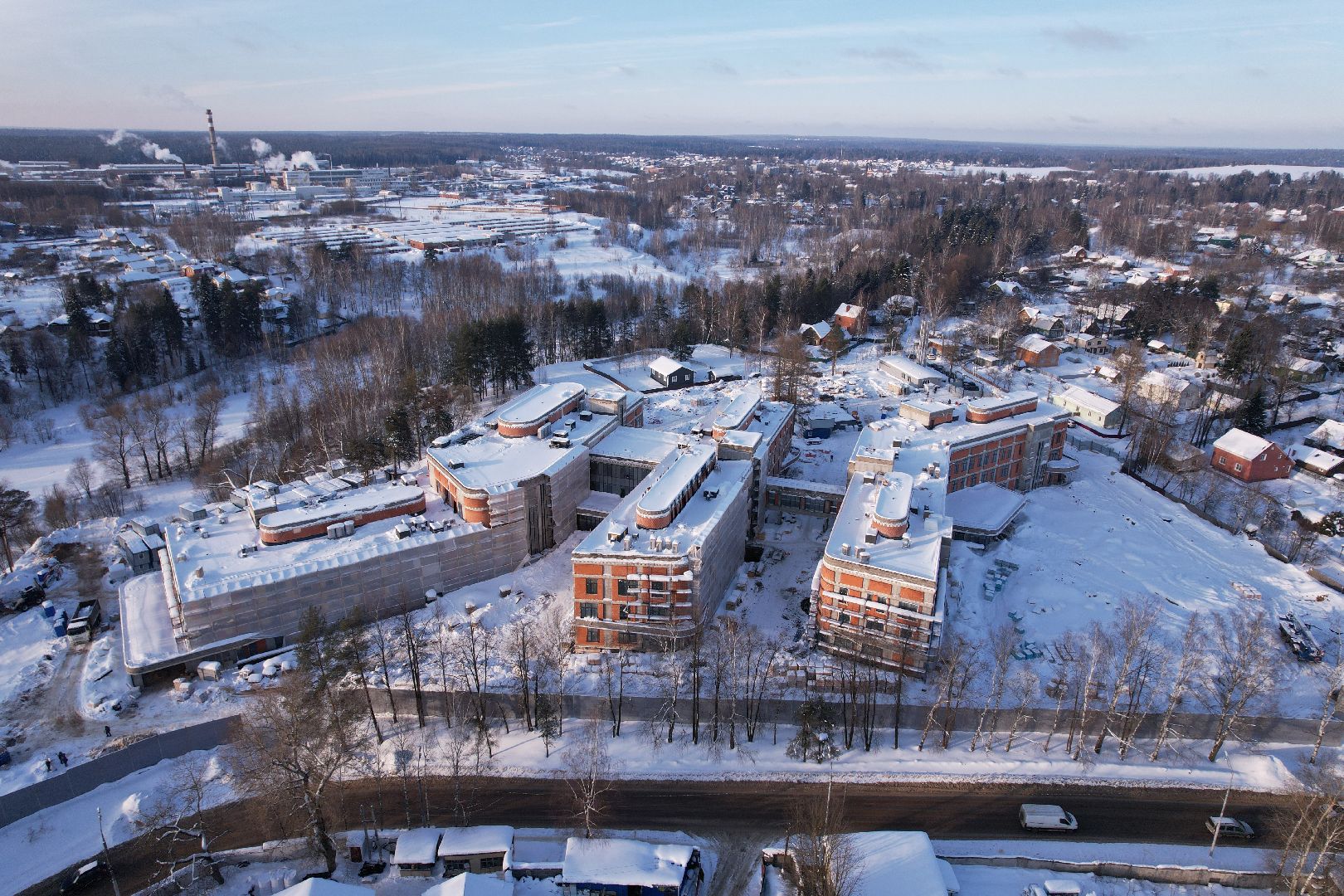 видео с коптера, больница,