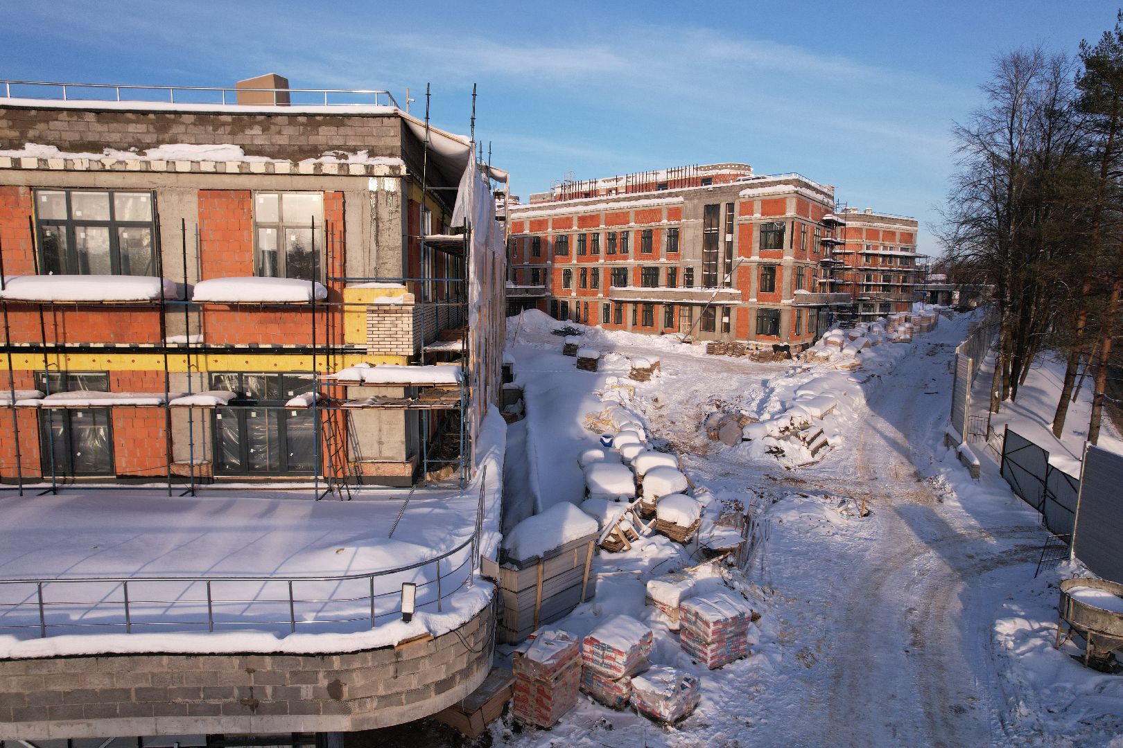 видео с коптера, больница,