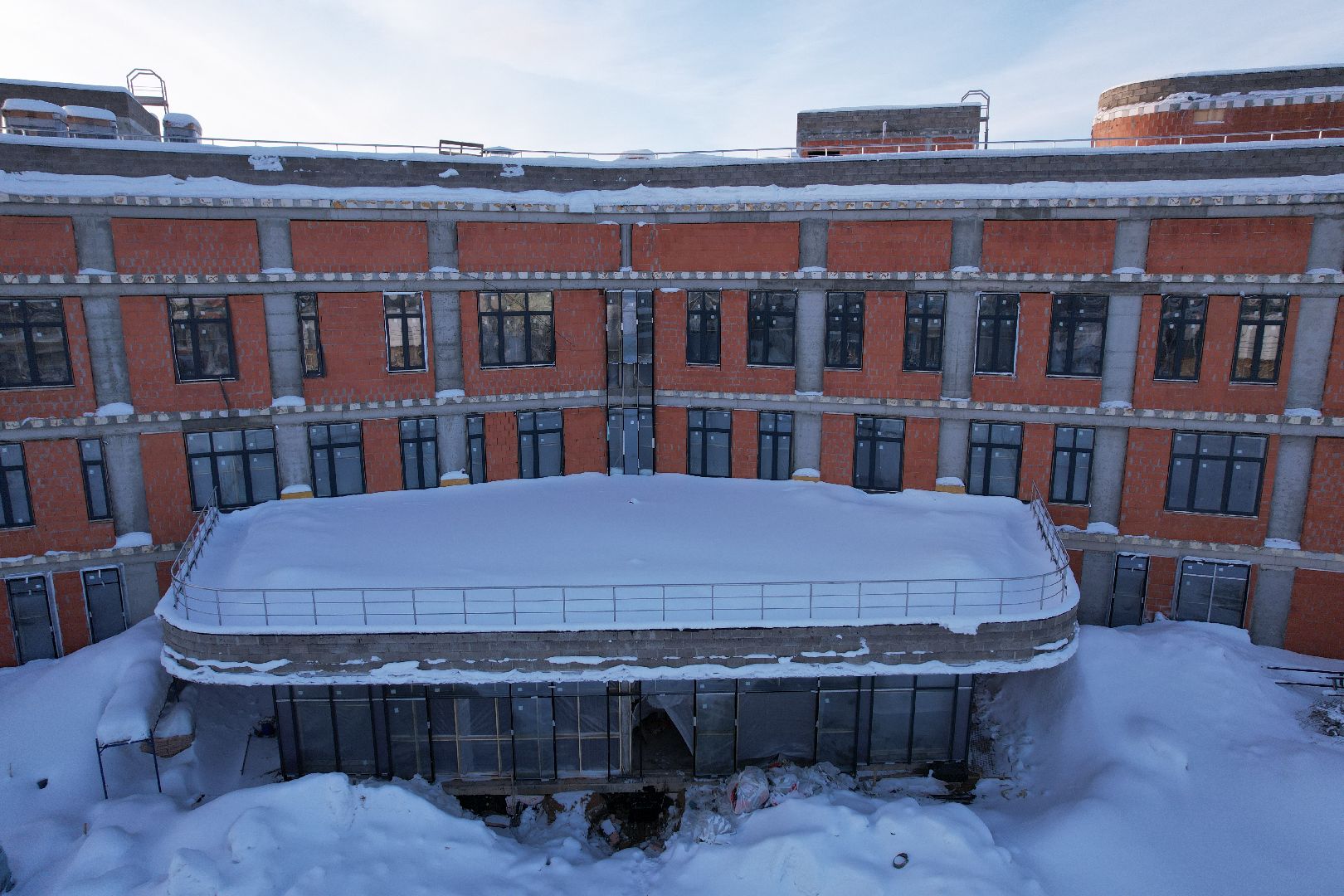 видео с коптера, больница,