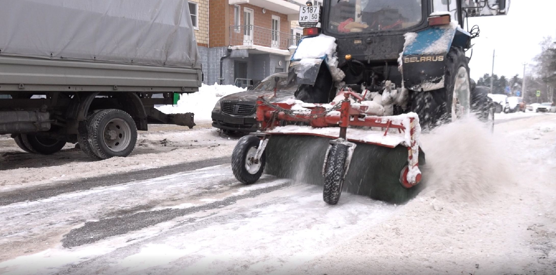 уборка снега, микрорайон Южный, Благосервис, Домодедово,