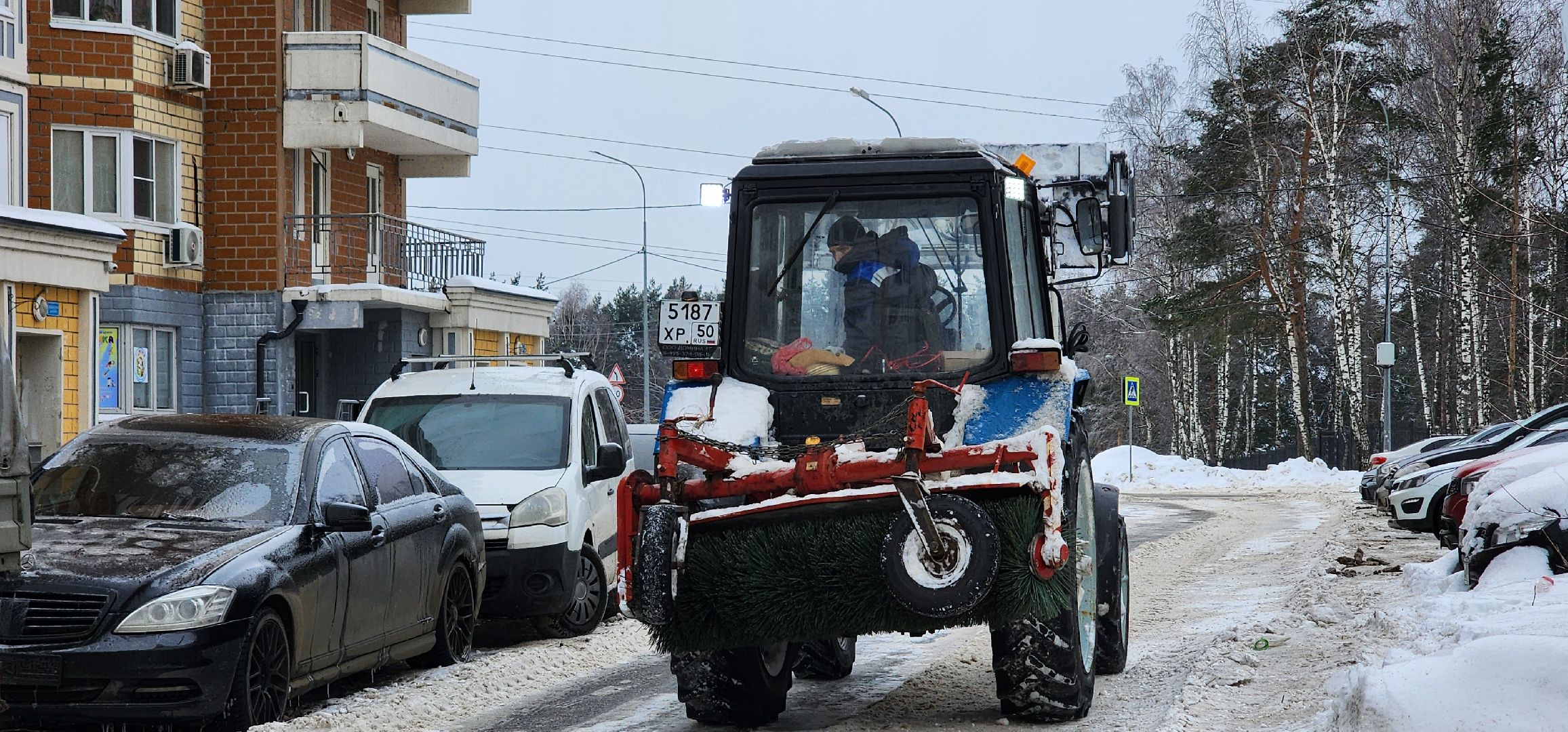 уборка снега, микрорайон Южный, Благосервис, Домодедово,
