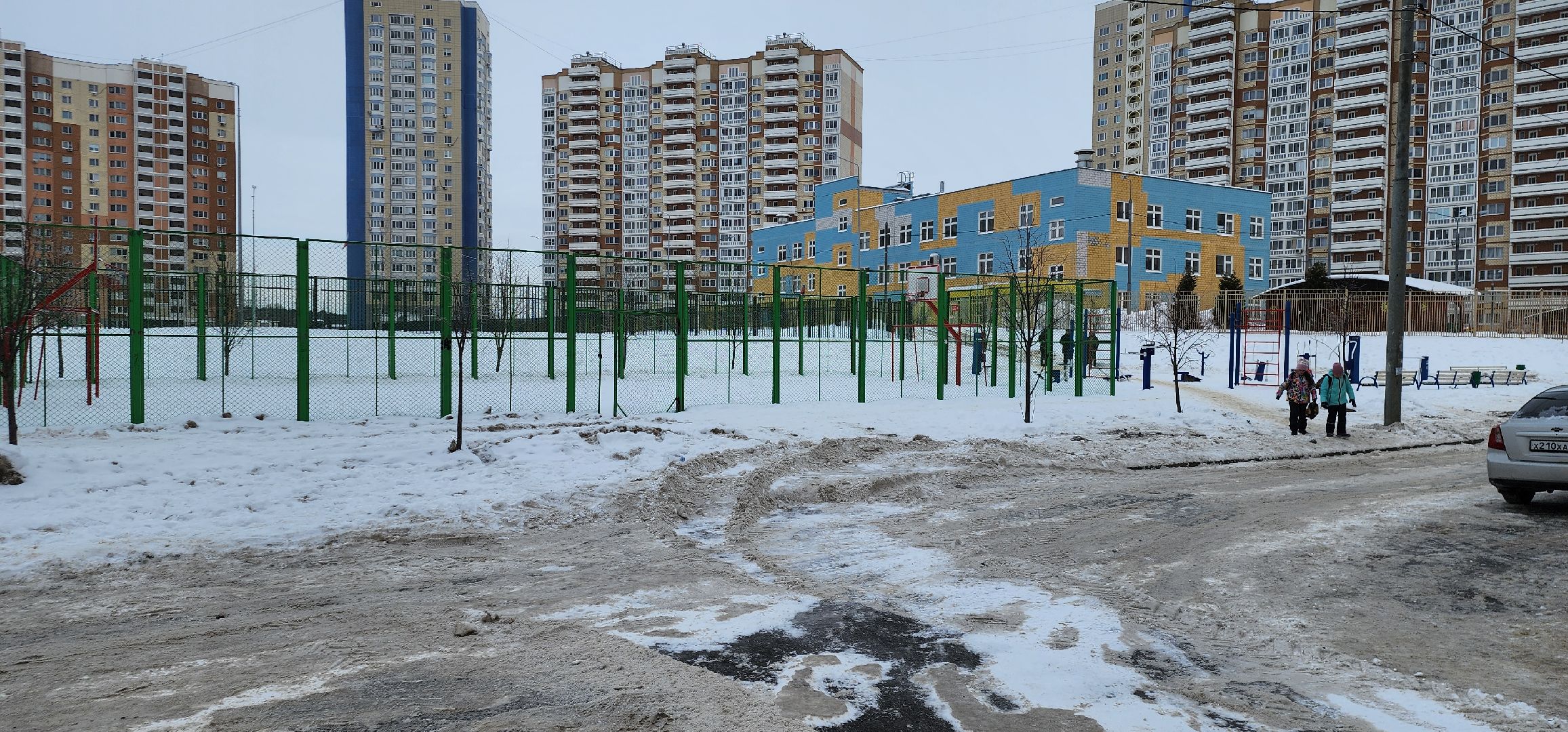 уборка снега, микрорайон Южный, Благосервис, Домодедово,