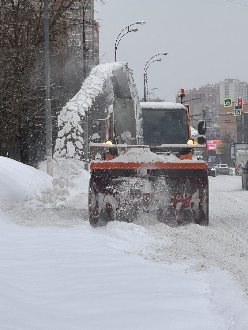 Одинцово, Уборка снега, Метель,