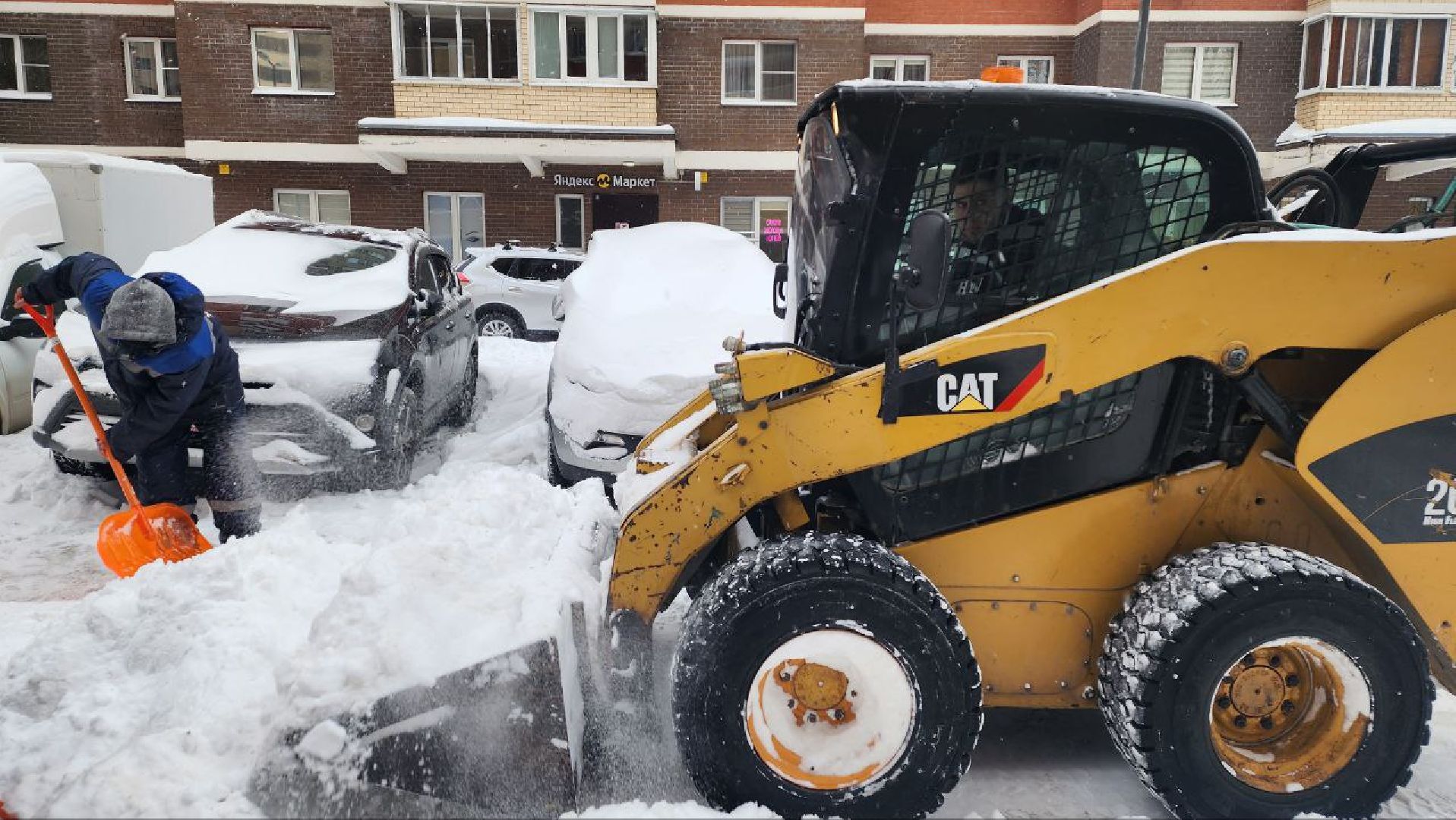 люберцы, уборка снега, снегопад,