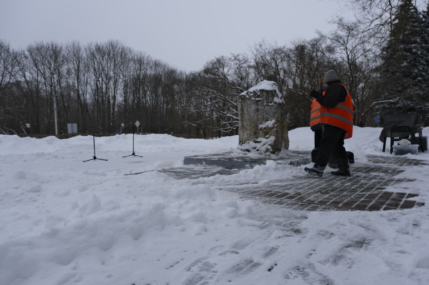пущино, благоустройство, уборка снега, снегопад, снег, жкх,