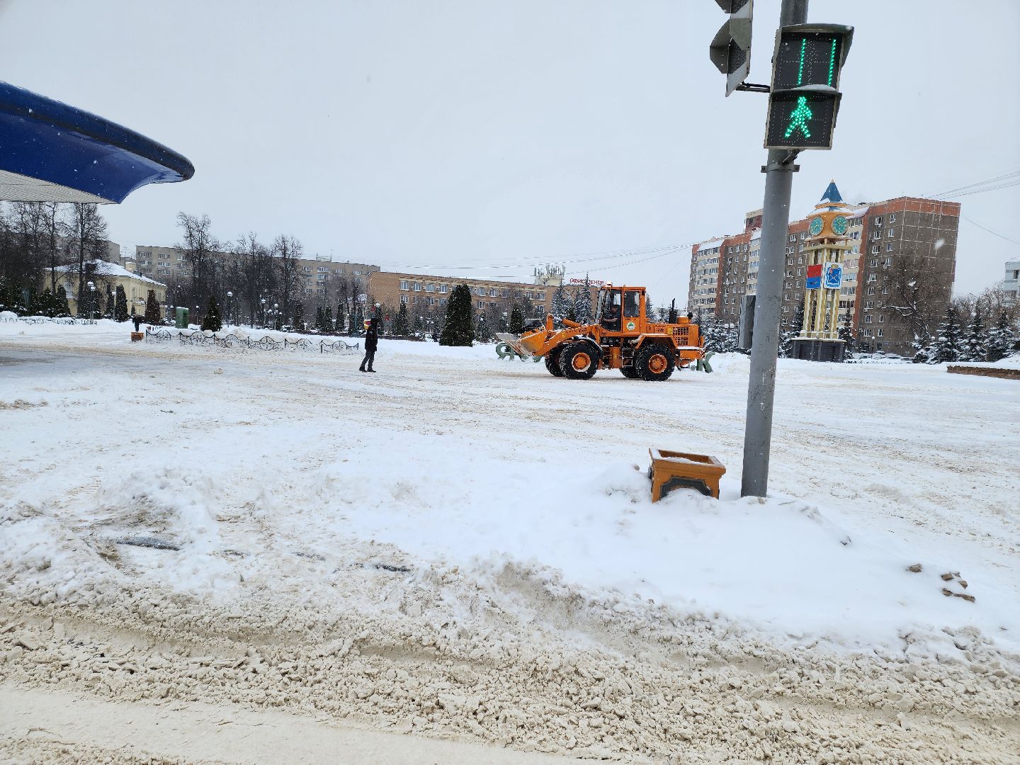 Подольск, уборка снега, коммунальная техника, снегопад,
