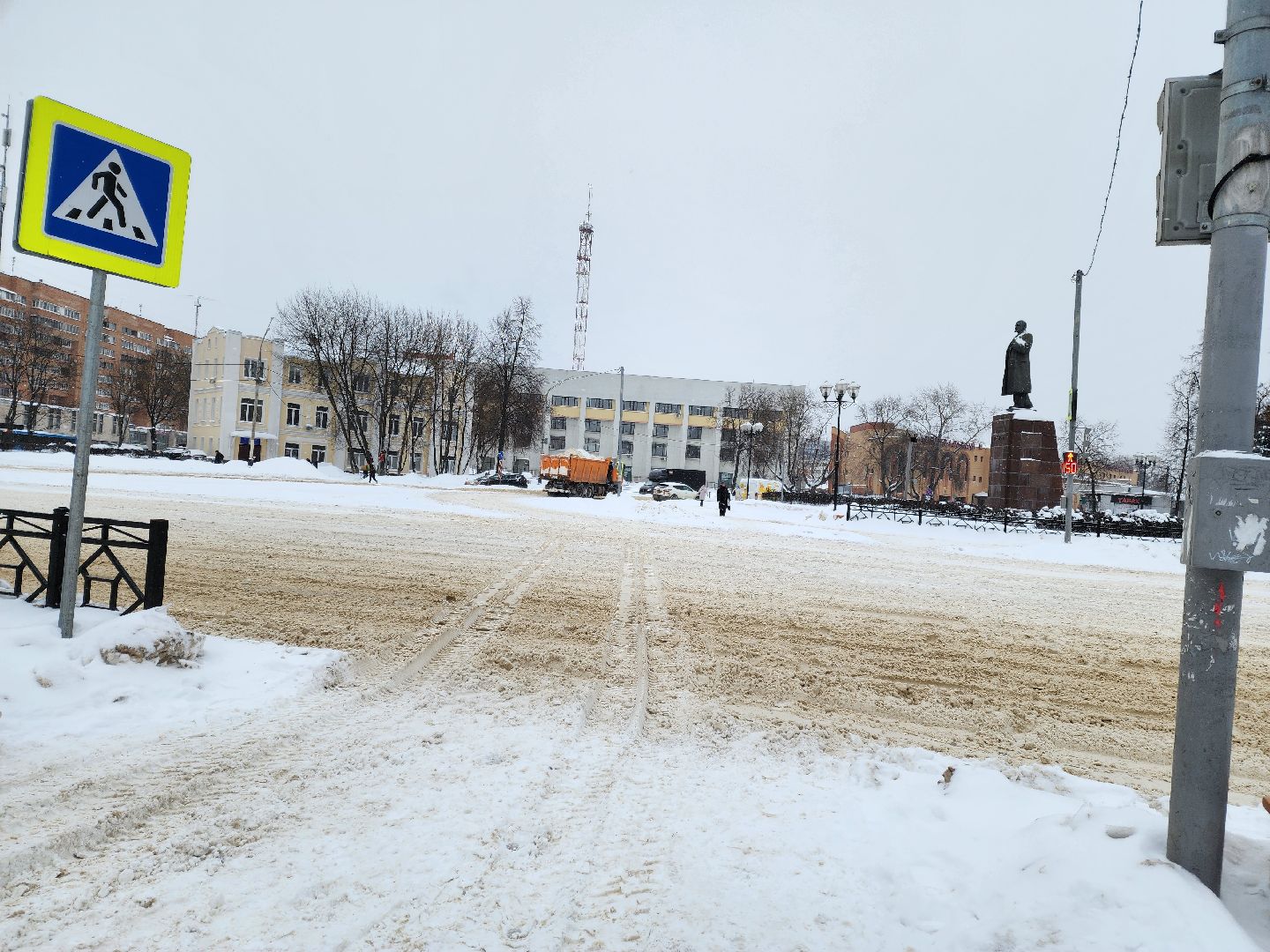 Подольск, уборка снега, коммунальная техника, снегопад,