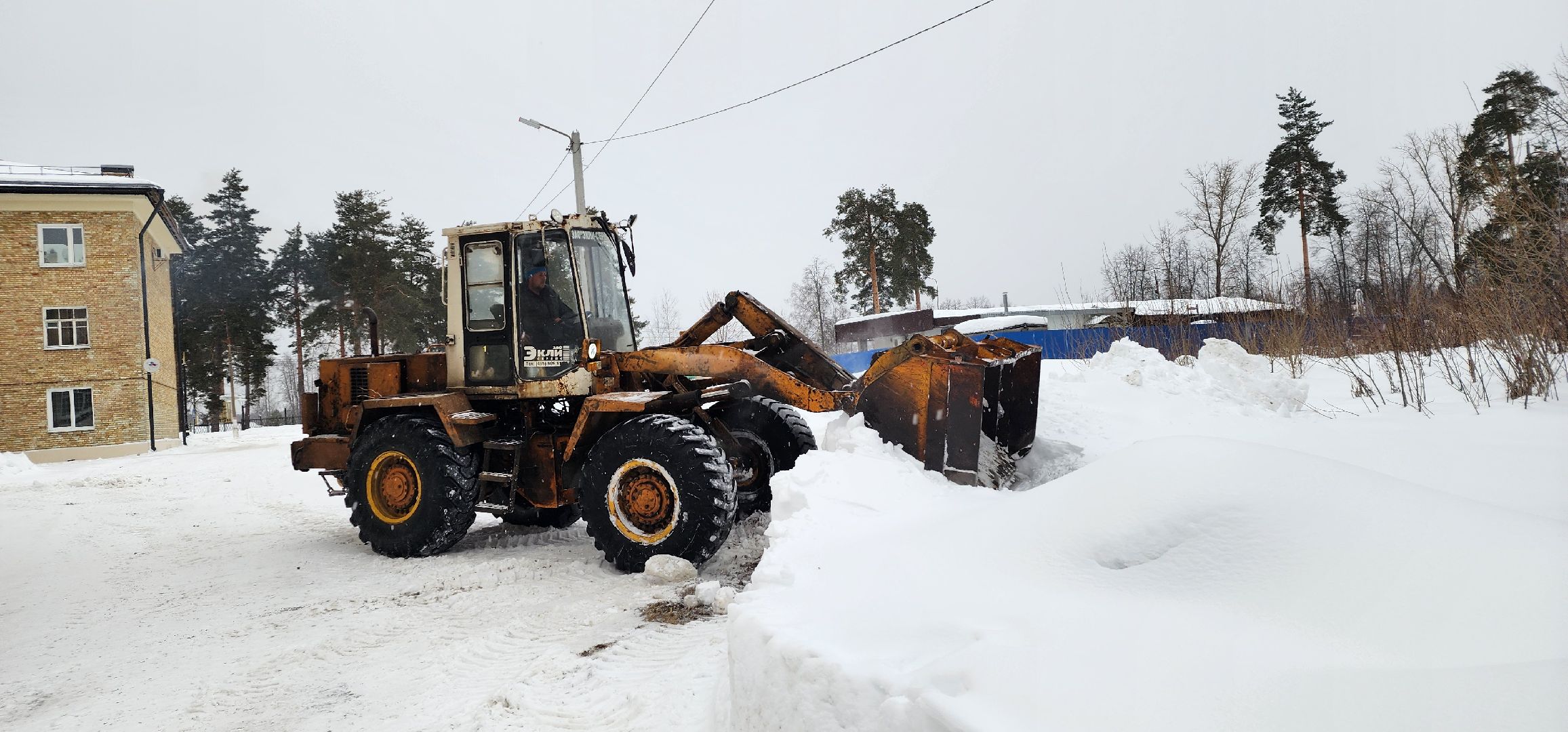 снегопад, благоустройство, ЖКХ, Рошаль, служба дорожного хозяйства, уборка снега,