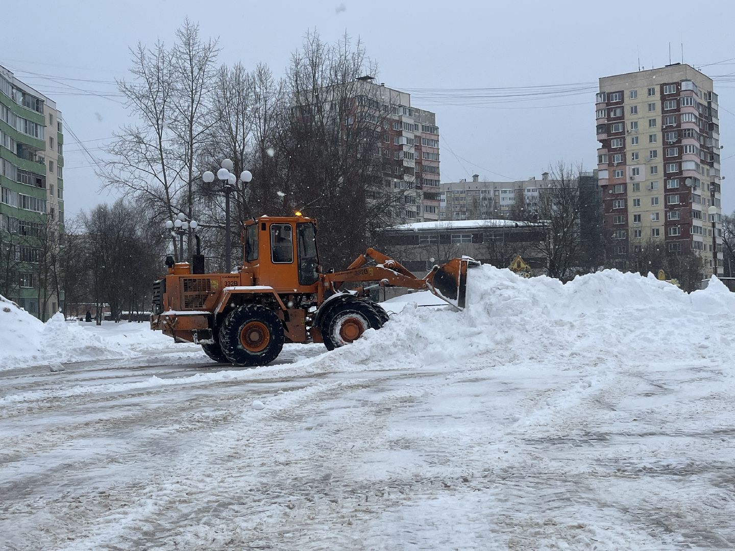 наро-фоминск, уборка снега, снегопад,