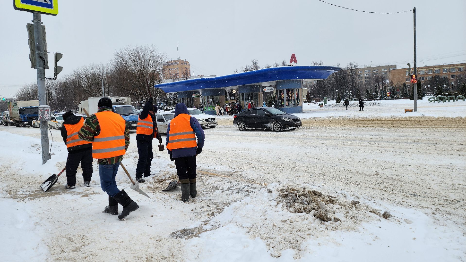 подольск, уборка снега,