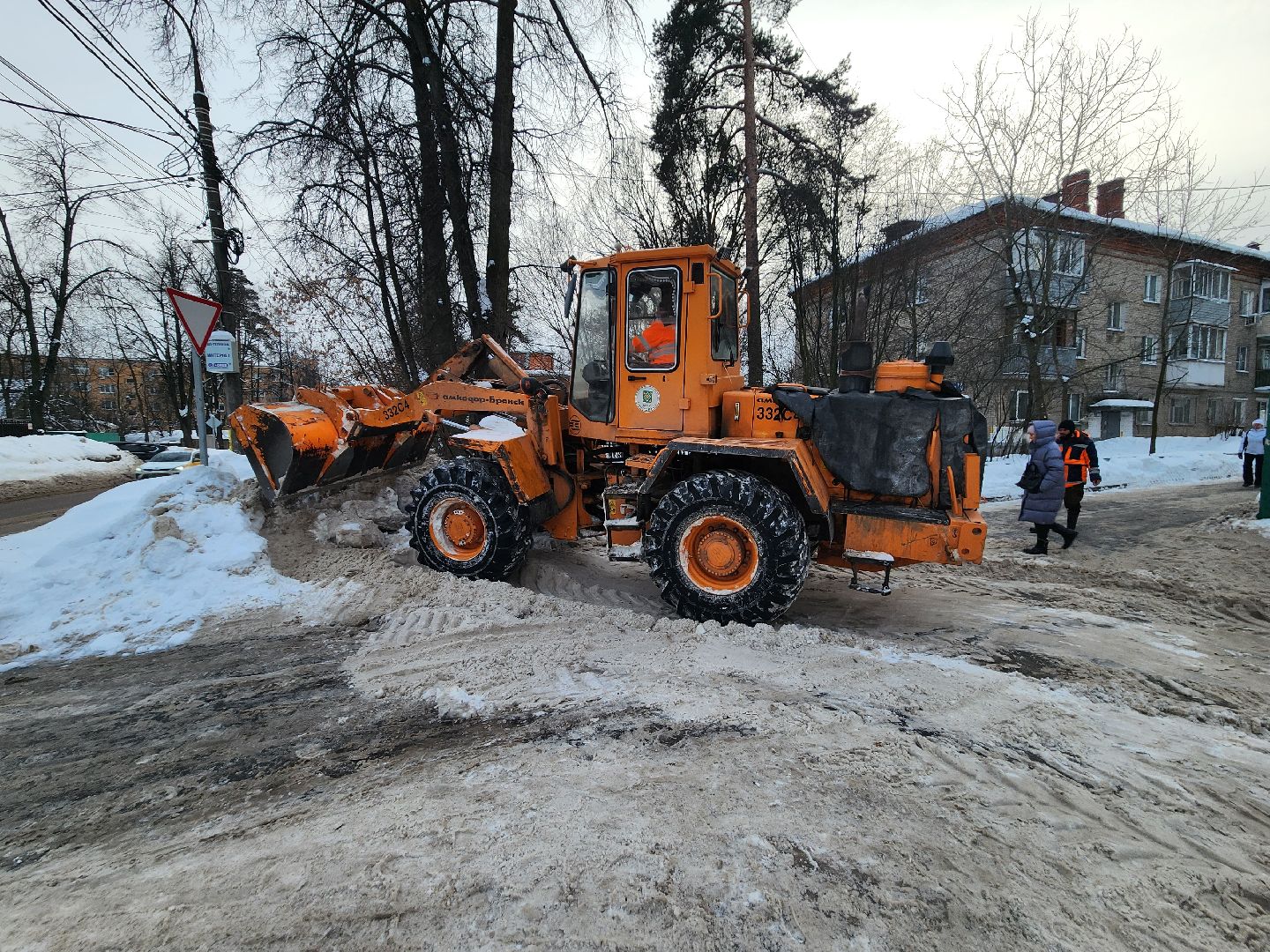 пушкино, уборка снега, коммунальные служба,