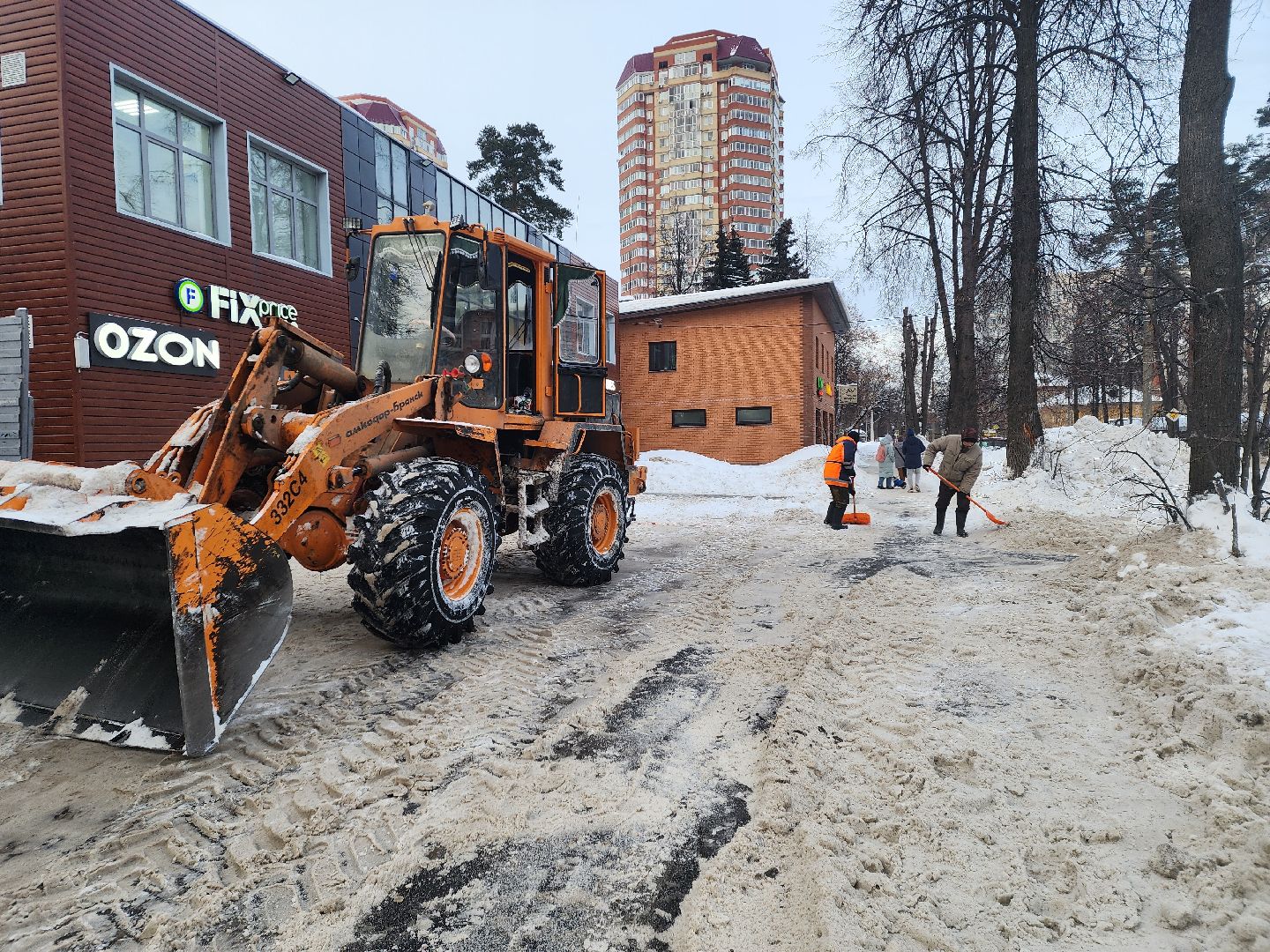 пушкино, уборка снега, коммунальные служба,