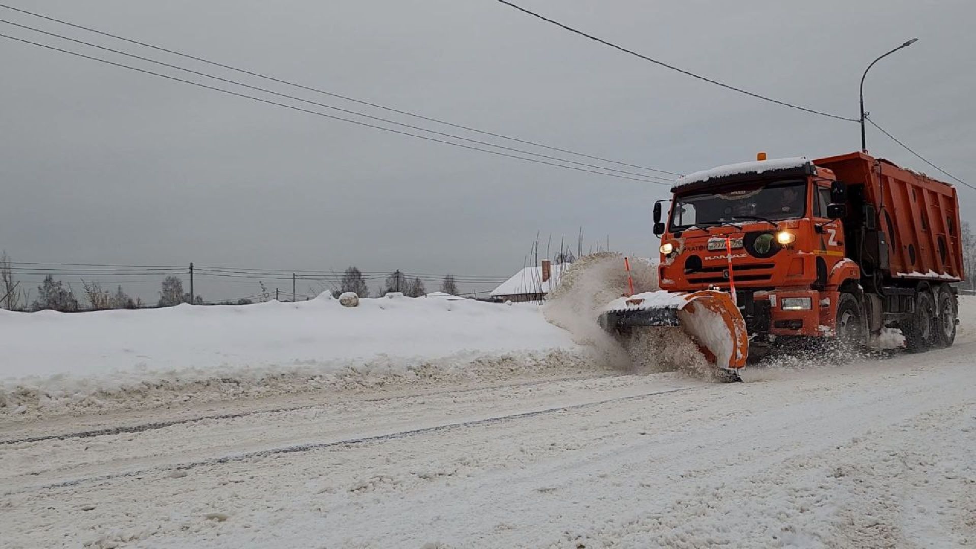 уборка дорог, снегопад, коммунальные служба, уборка снега, Лосино-Петровский,