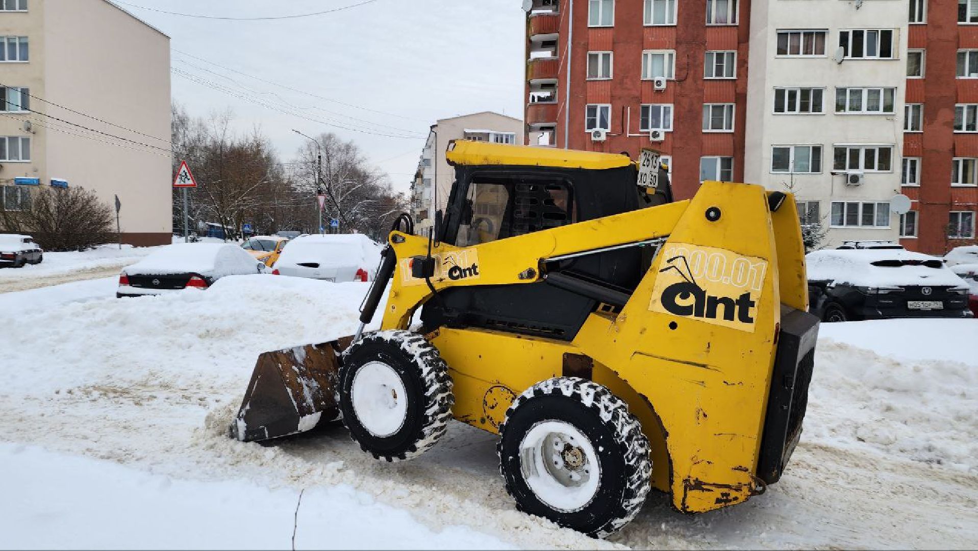 уборка дорог, снегопад, коммунальные служба, уборка снега, Лосино-Петровский,