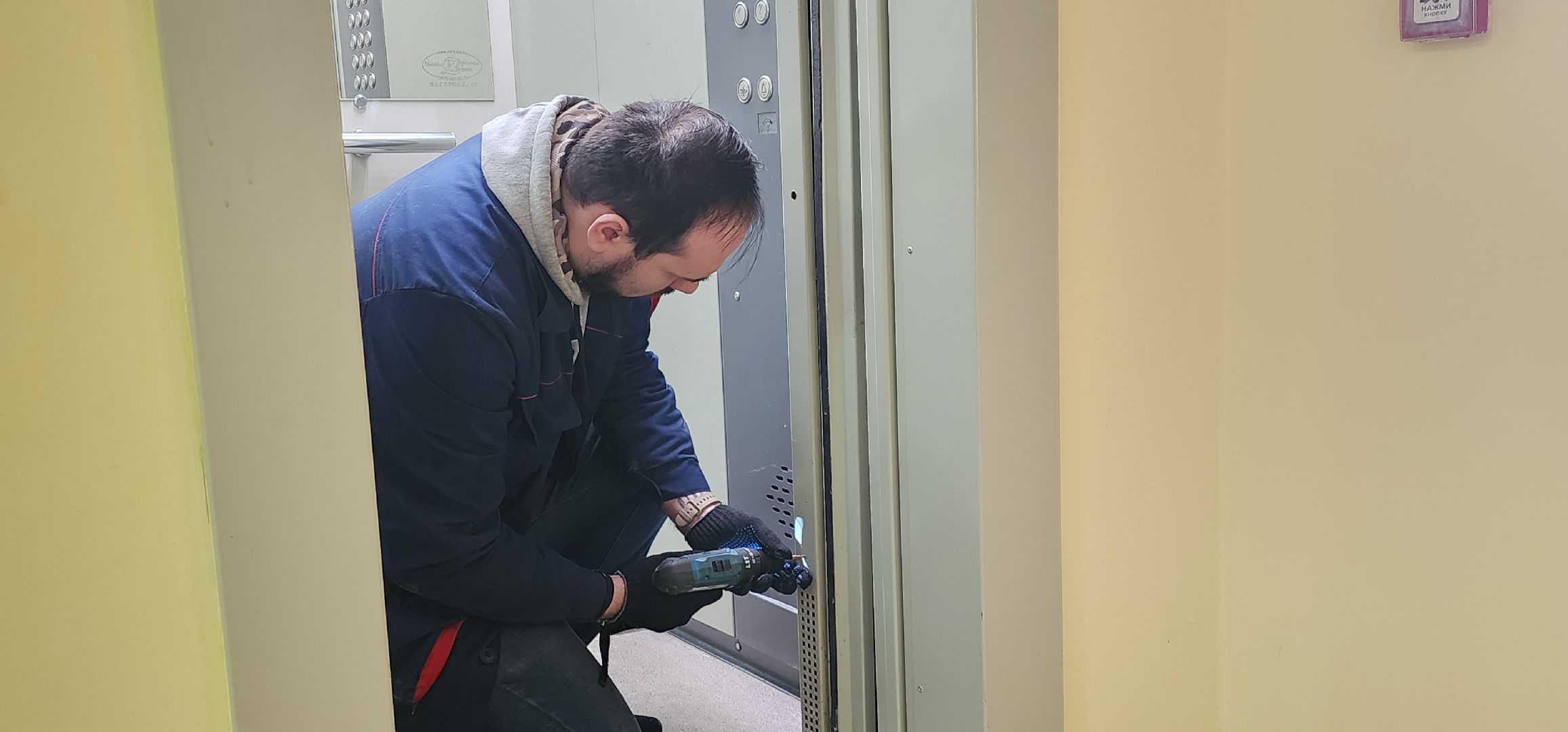 лифты, датчики движения, Домодедово-парк,