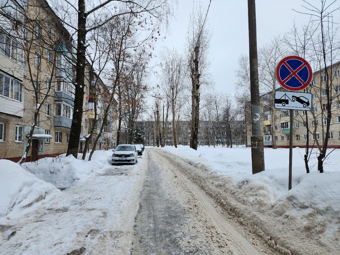 контейнерная площадка, знаки запрета парковки, фрязино,