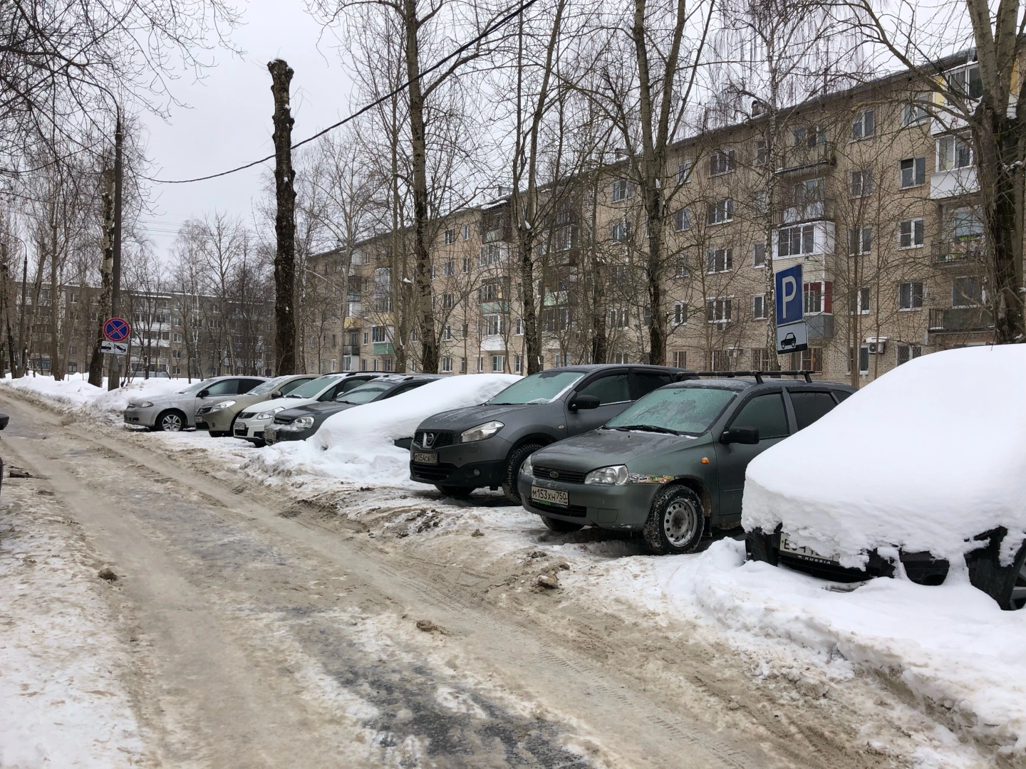 контейнерная площадка, знаки запрета парковки, фрязино,