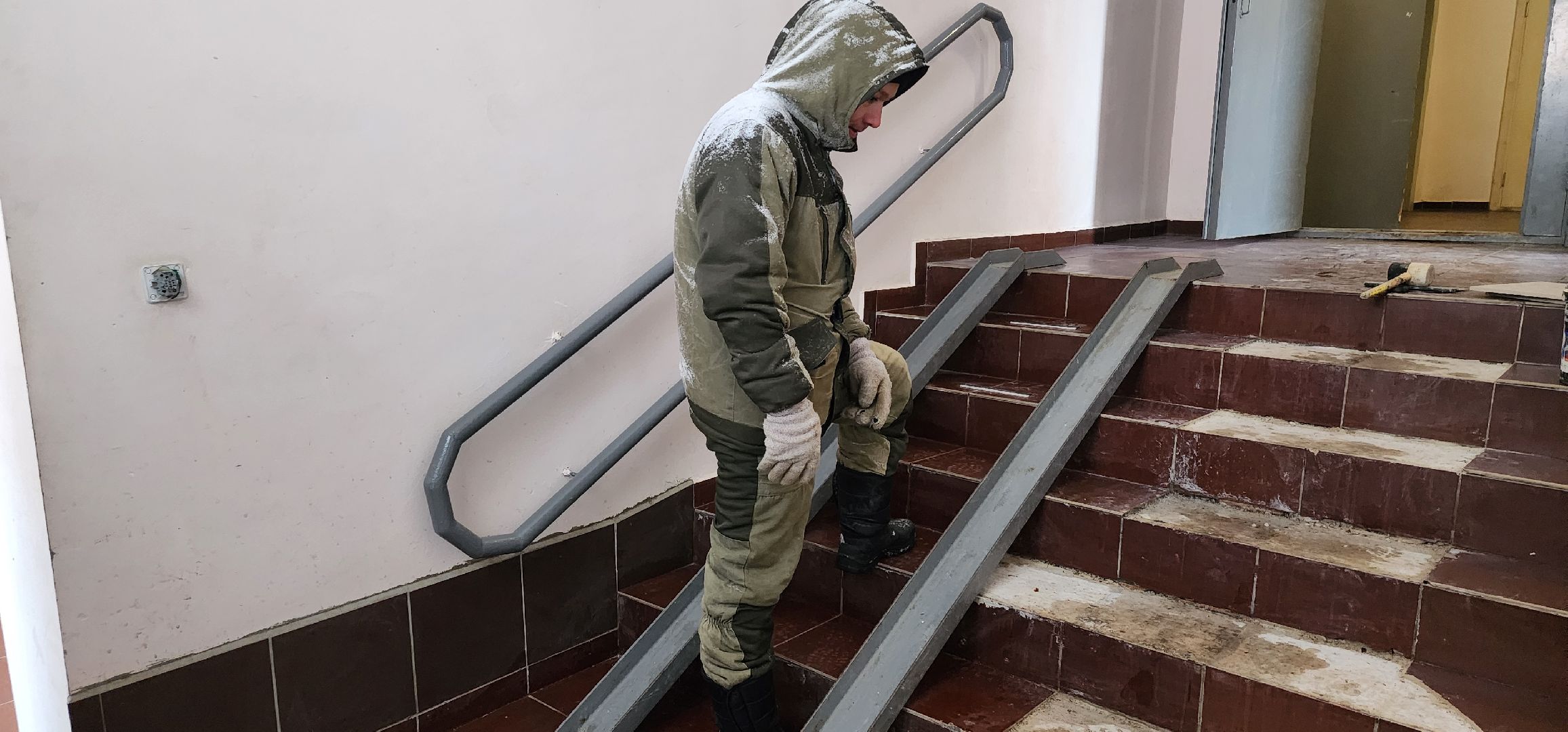 противоскользящая плитка, Домодедово - парк, поручение от жителей,