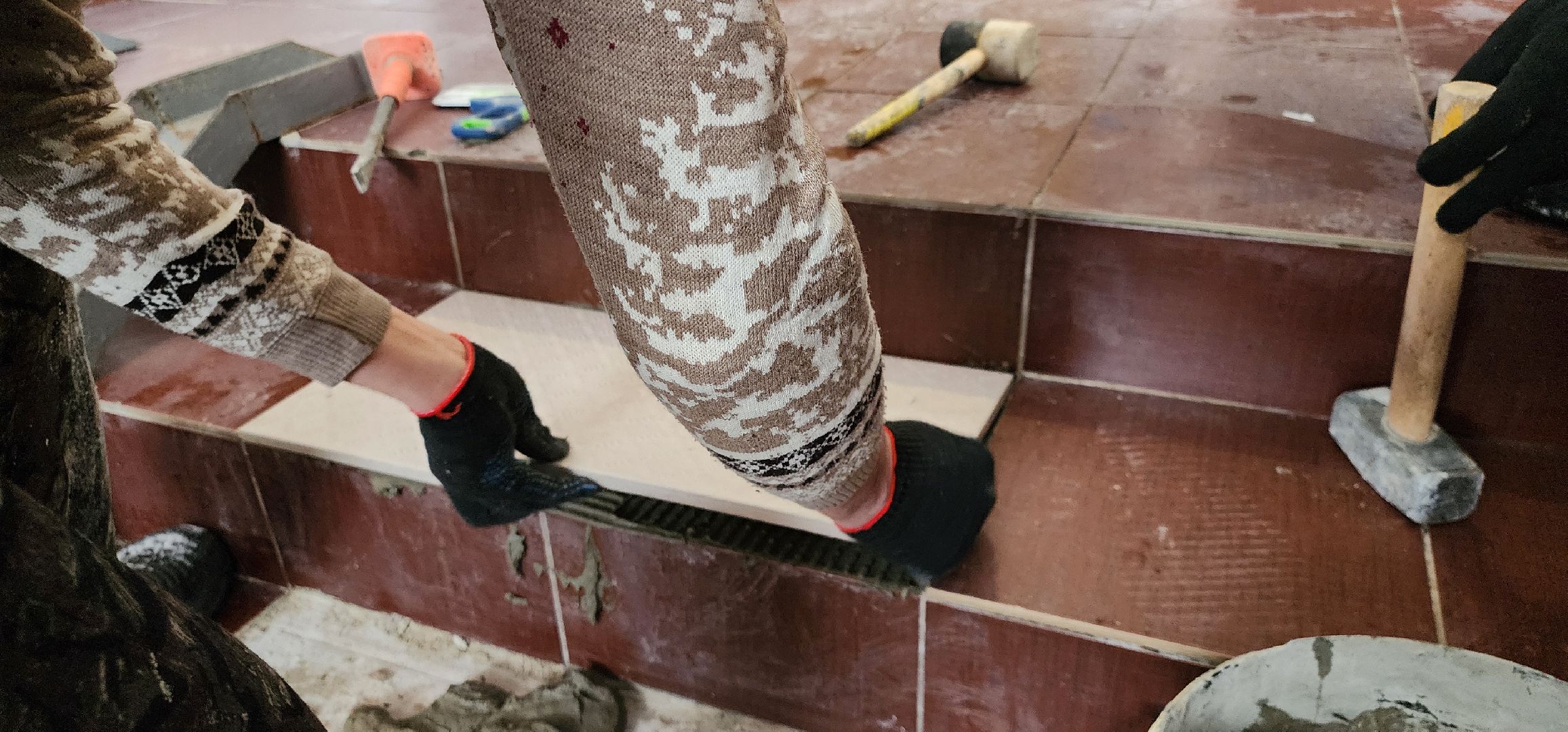 противоскользящая плитка, Домодедово - парк, поручение от жителей,