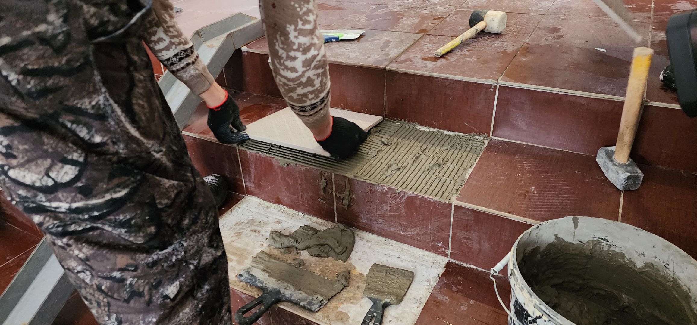 противоскользящая плитка, Домодедово - парк, поручение от жителей,