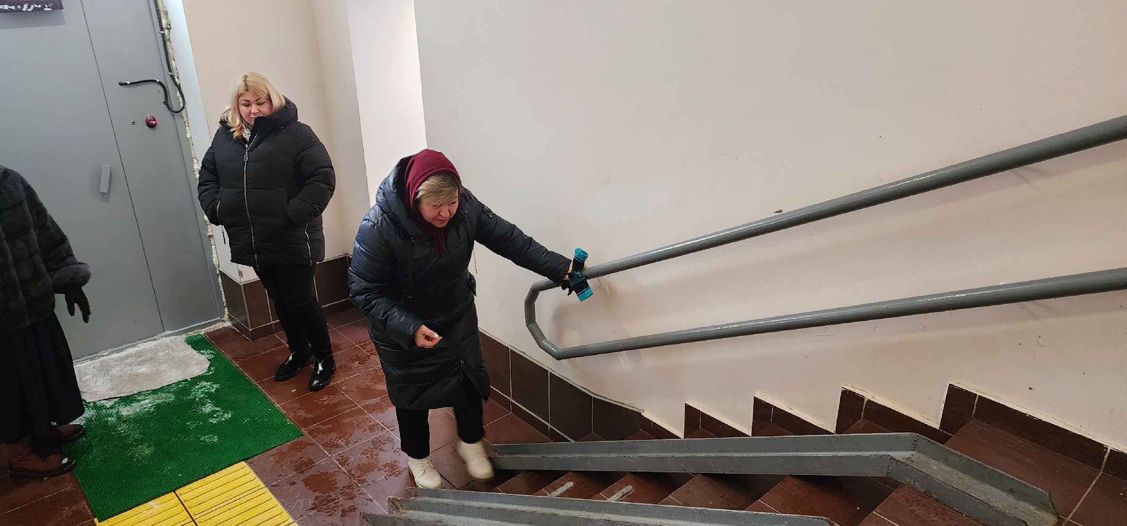 поручни в подъездах, безопасность для пожилых, Домодедово - парк,