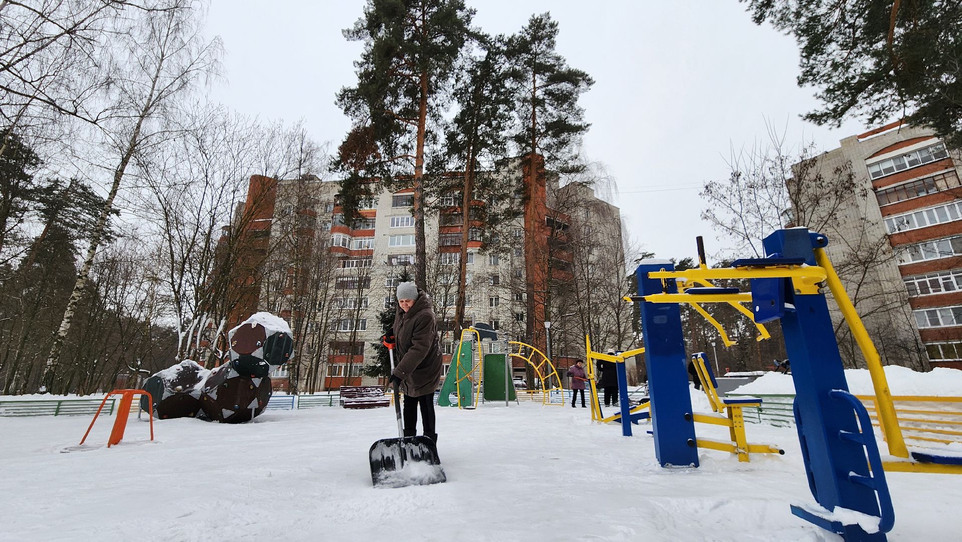 протвино, детская площадка, снег, снег и наледь, уборка,